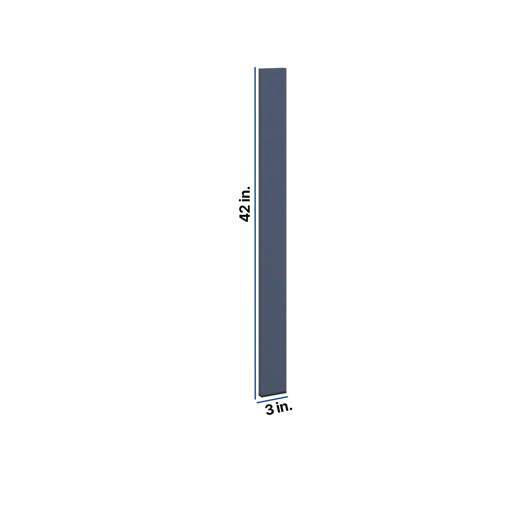 Modernform Cabinet Signature Blue 3" W X 42" H Wall Filler