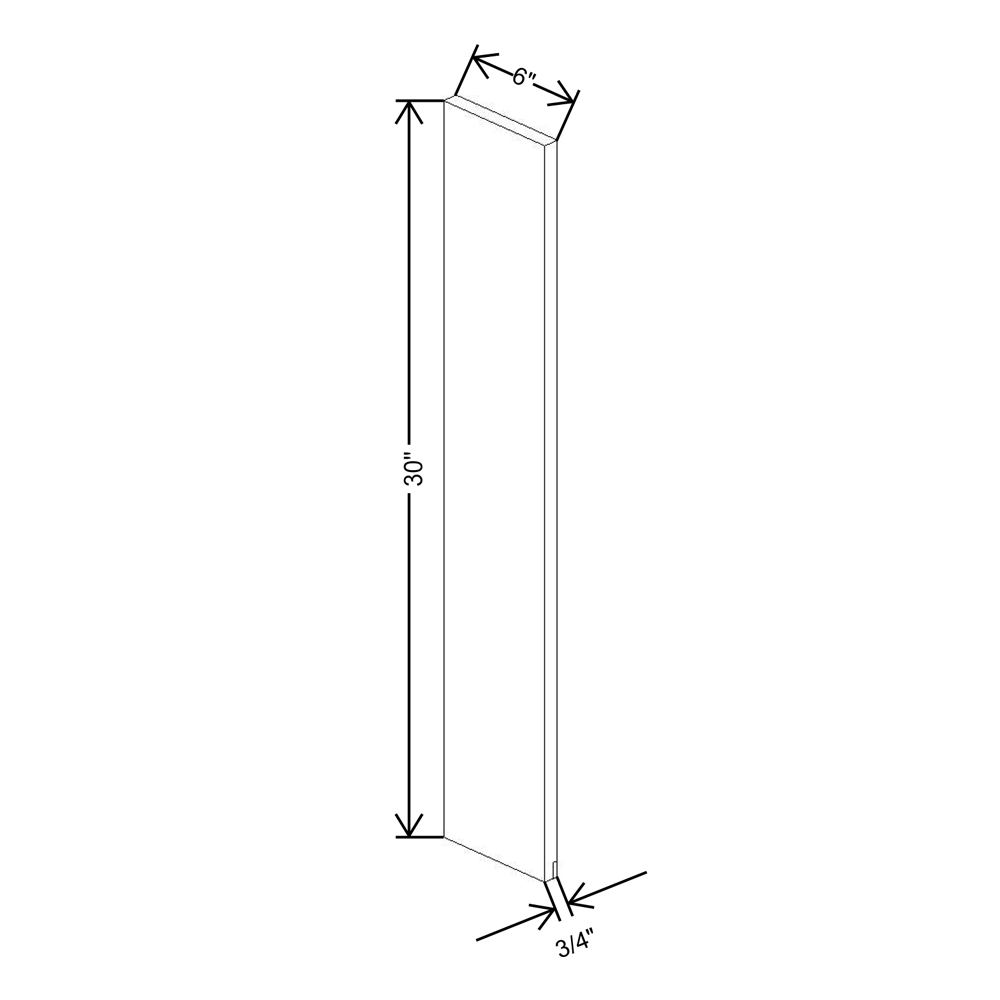 Cubitac Imperial Montclair Sapphire 6"W X 30"H Wall Filler