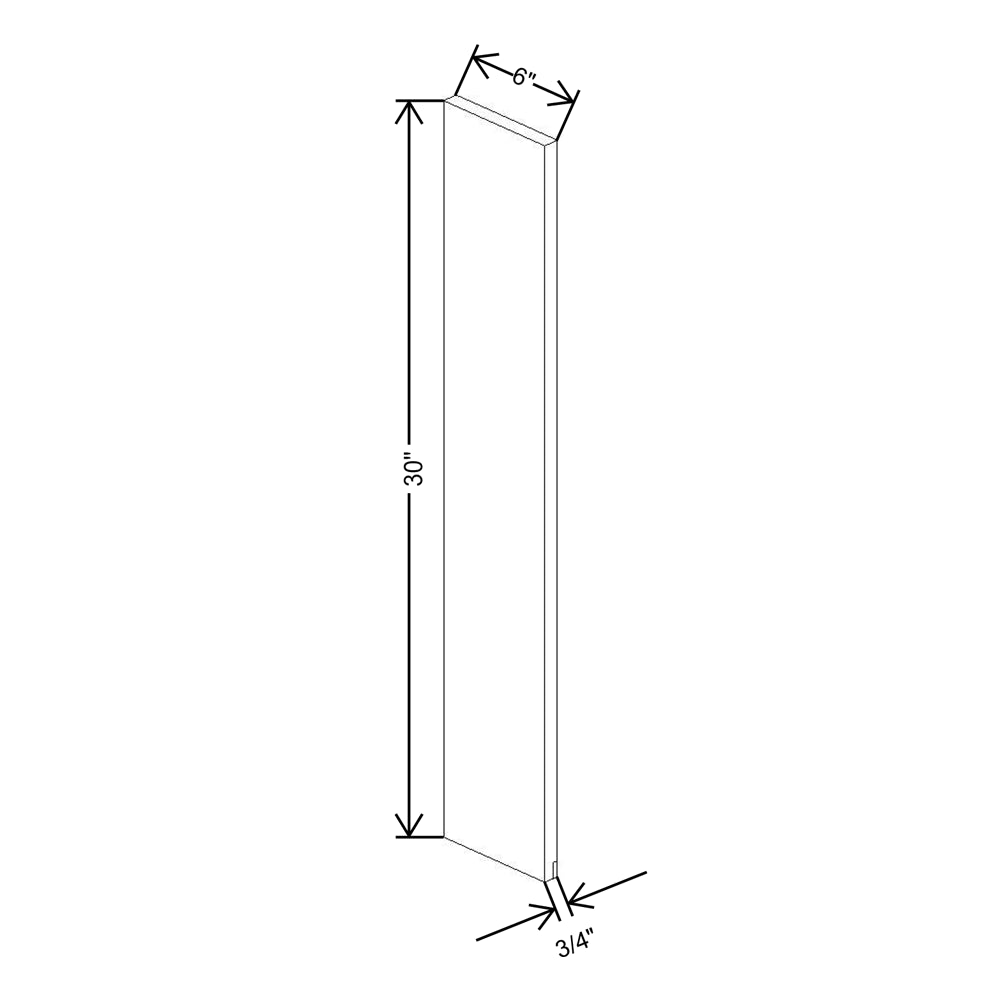 Cubitac Basic Oxford Latte 6" W X 30" H Wall Filler