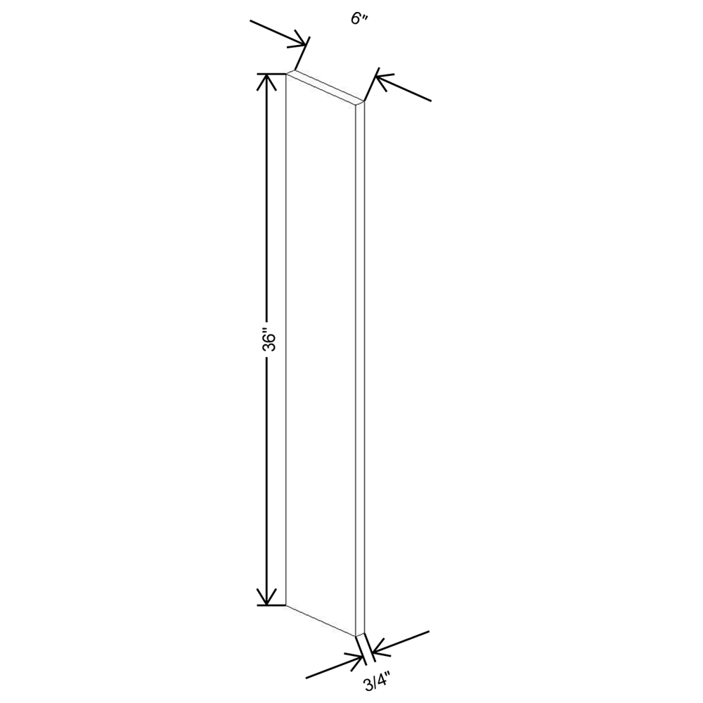 Fabuwood Quest Discovery Frost 06"W X 36"H Wall Filler