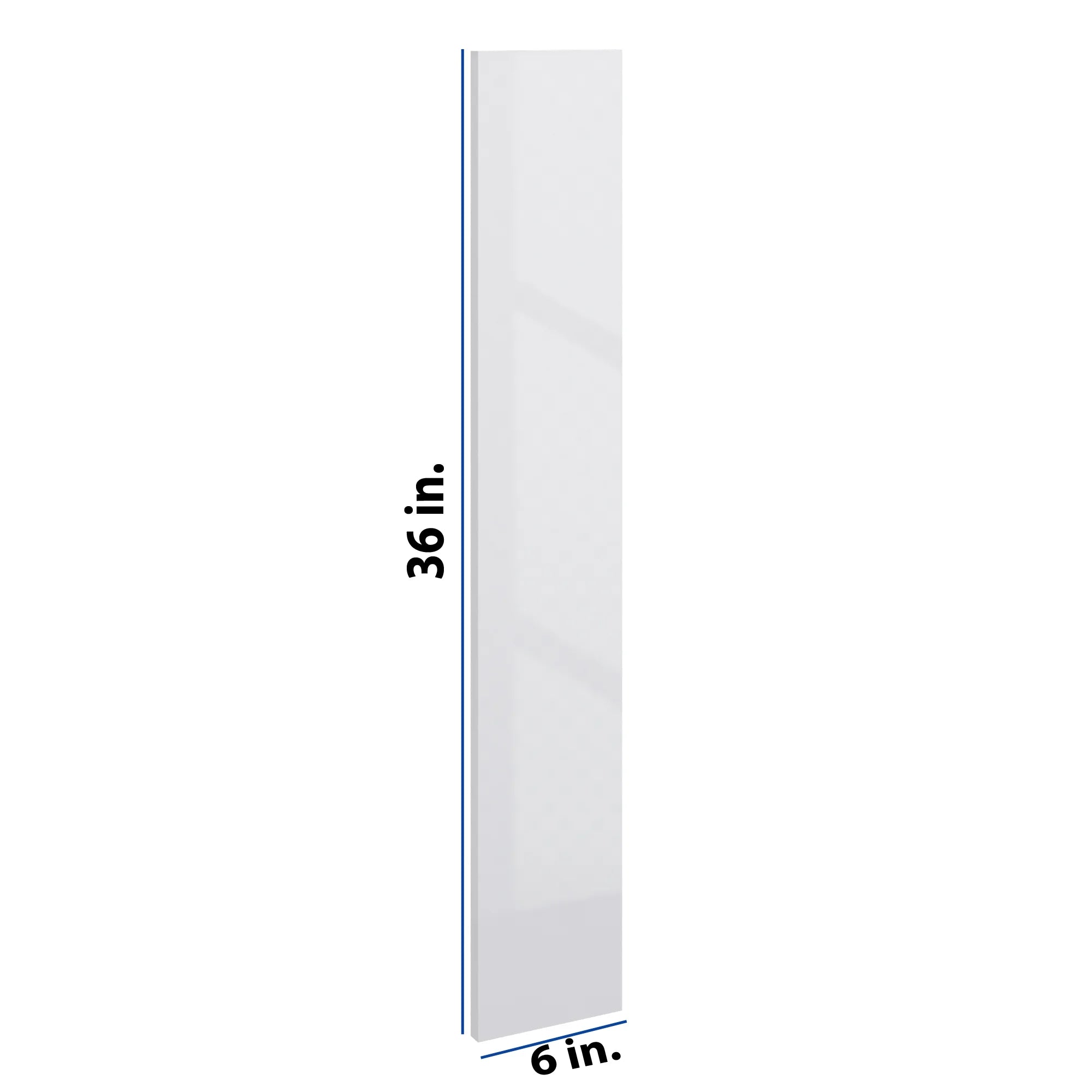 Modernform Cabinet Gloss White 6" W X 36" H Wall Filler