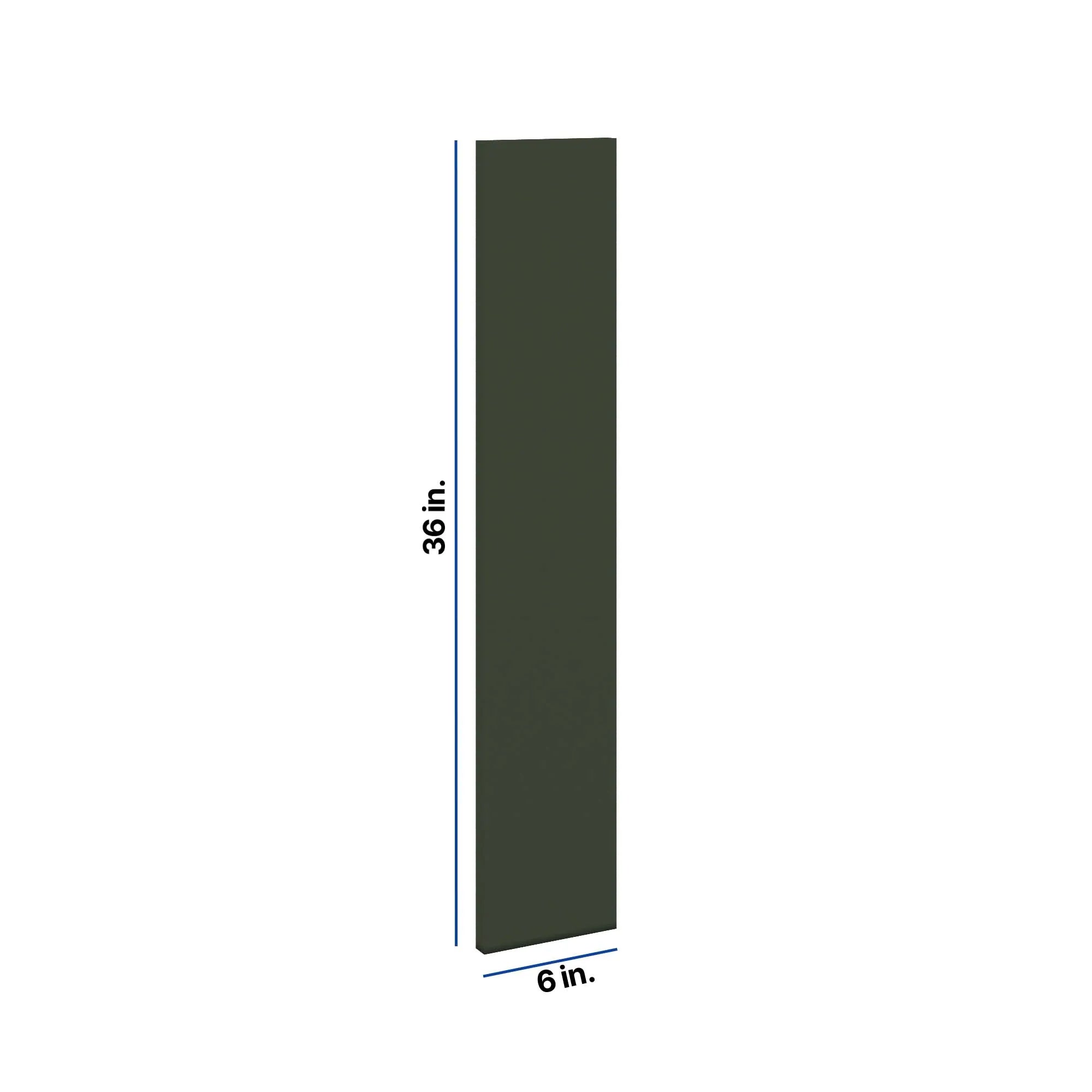 Modernform Cabinet Slim Sage Green 6" W X 36" H Wall Filler