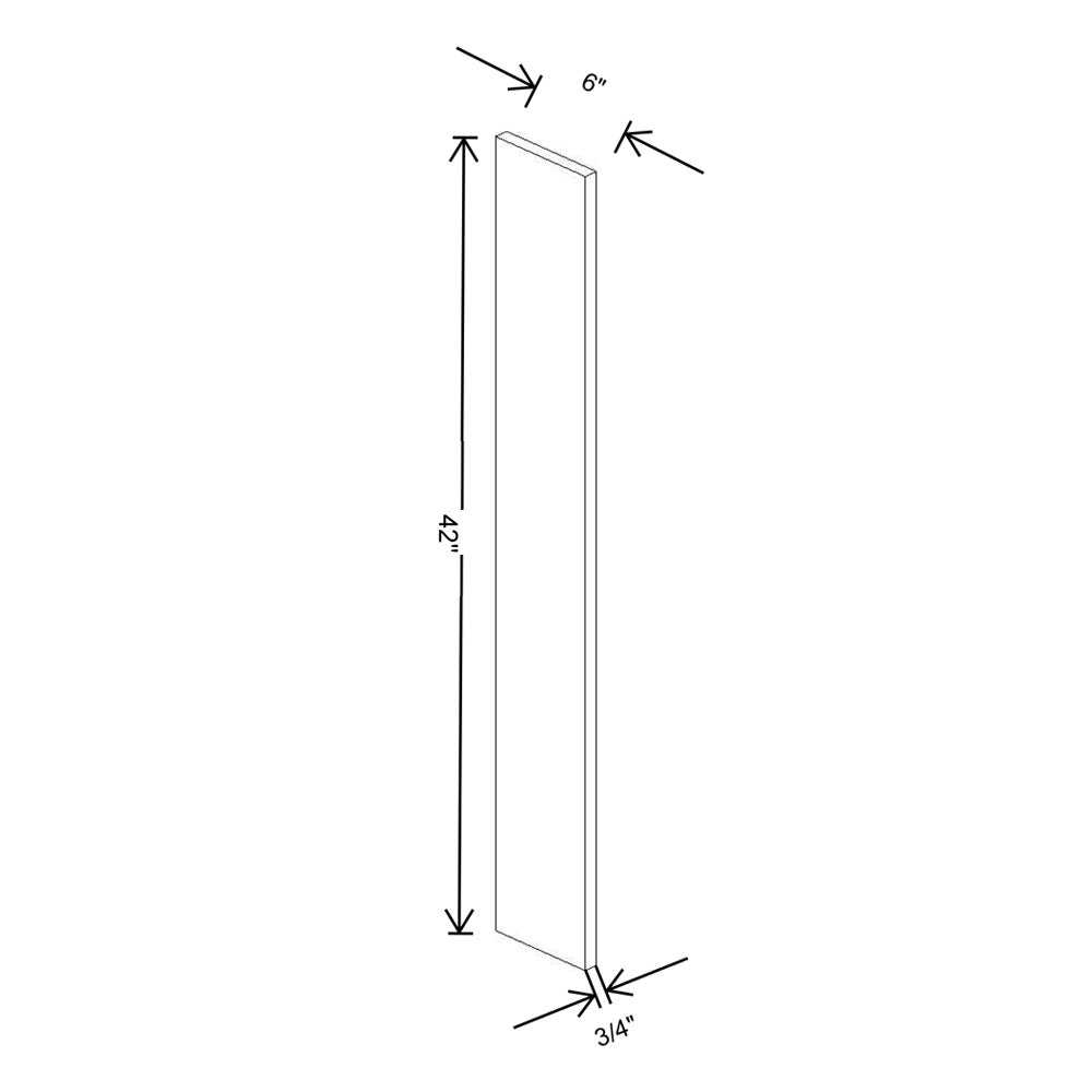 Cubitac Prestige Dover Latte 6"W X 42"H Wall Filler