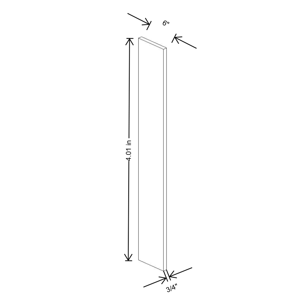 Cubitac Basic Oxford Latte 6" W X 42" H Wall Filler