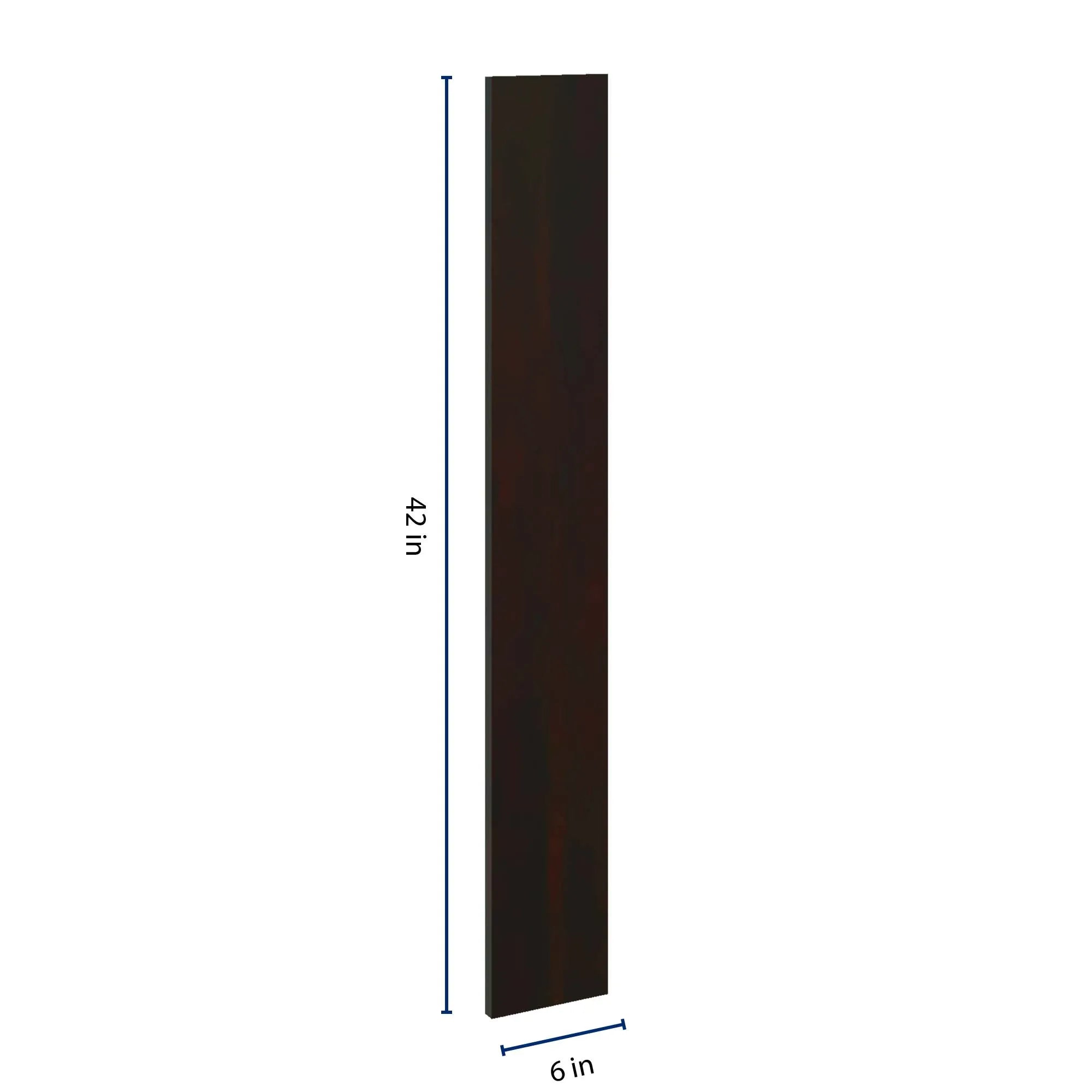 J&K Espresso K8 Wall Filler 6" W x 42" H