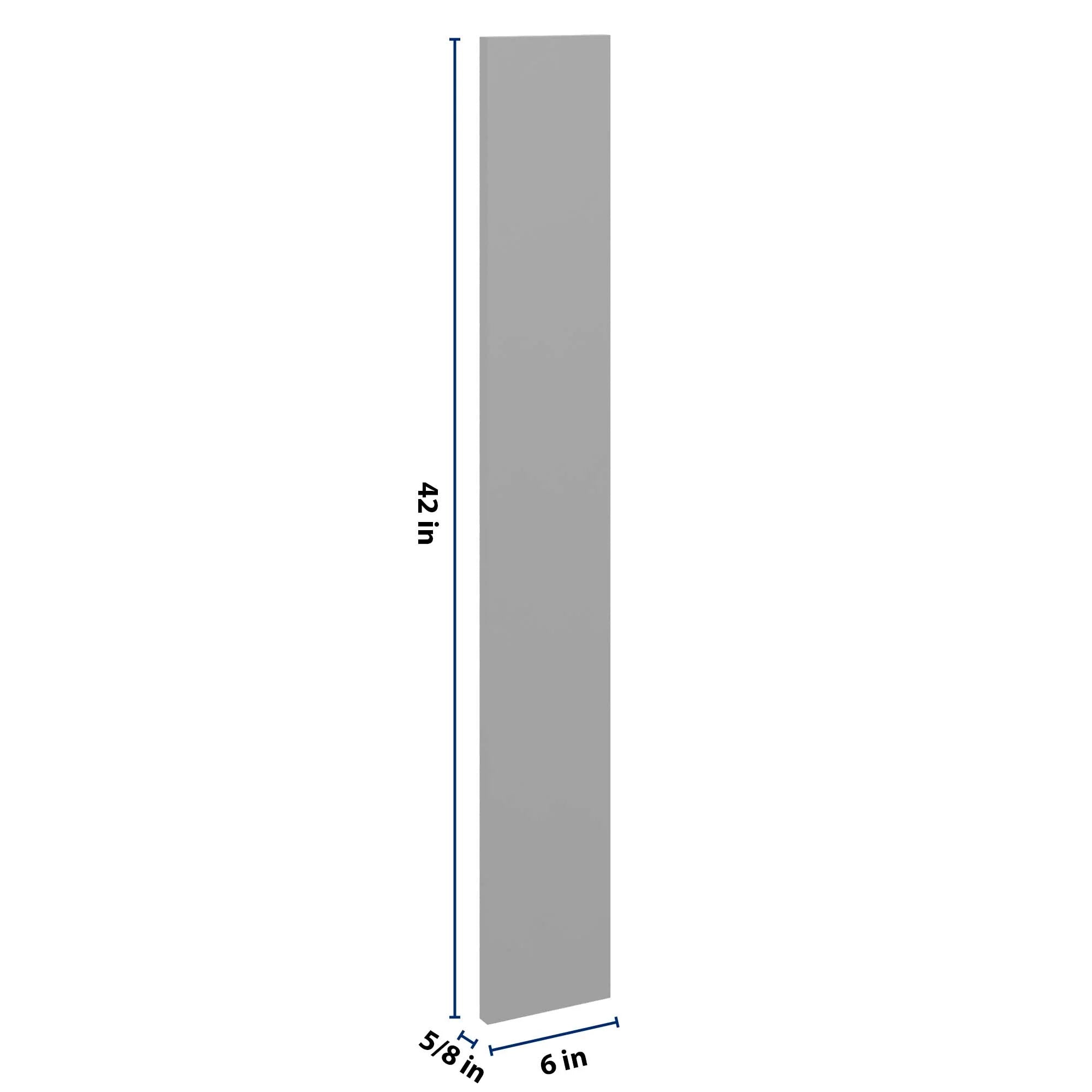 J&K Castle Grey S5 Wall Filler 6" W x 42" H