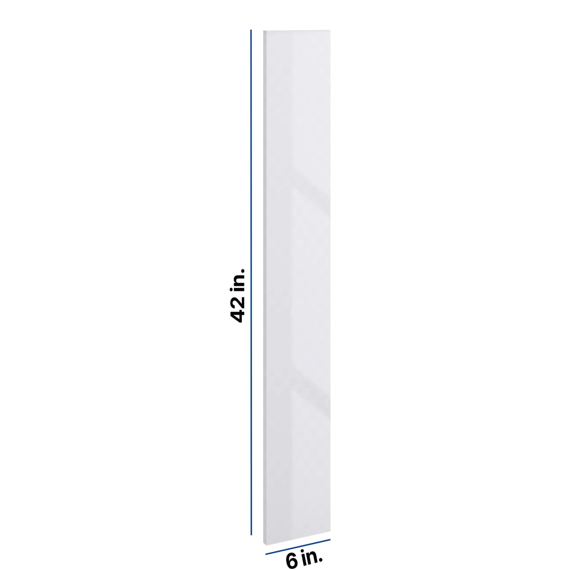 Modernform Cabinet Gloss White 6" W X 42" H Wall Filler
