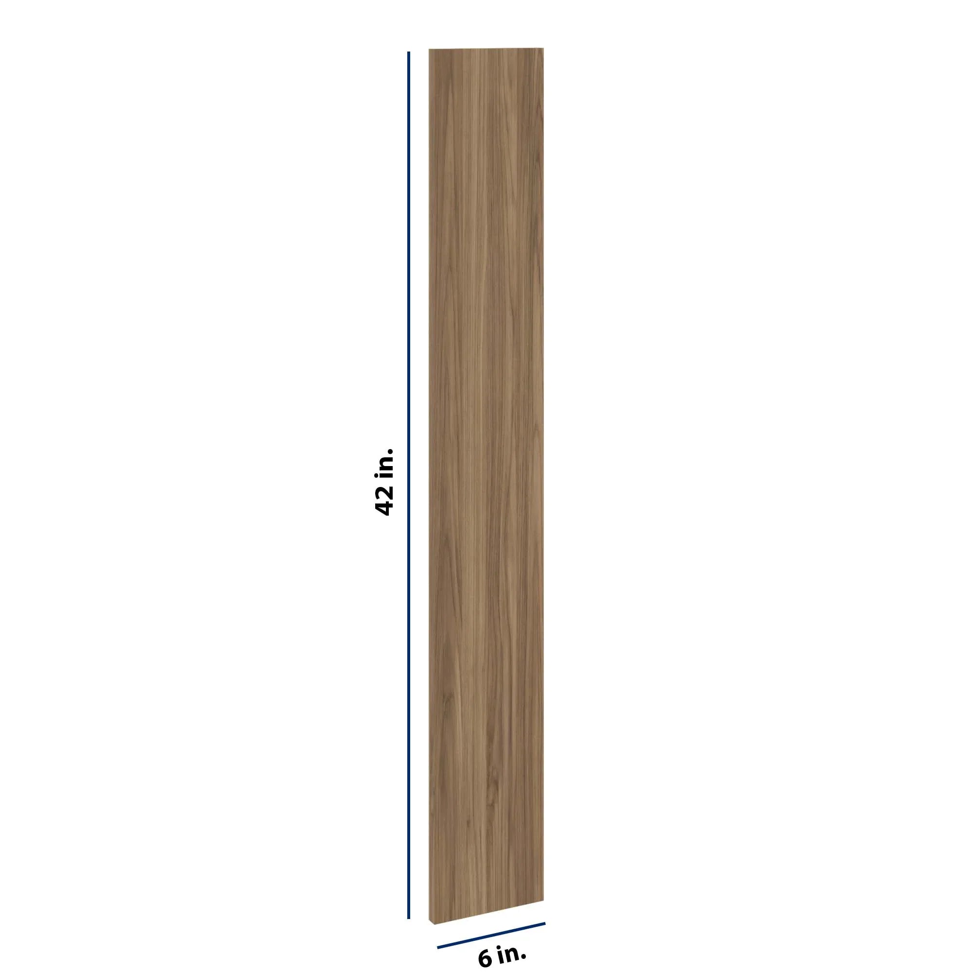 Modernform Cabinet Walnut 6" W X 42" H Wall Filler