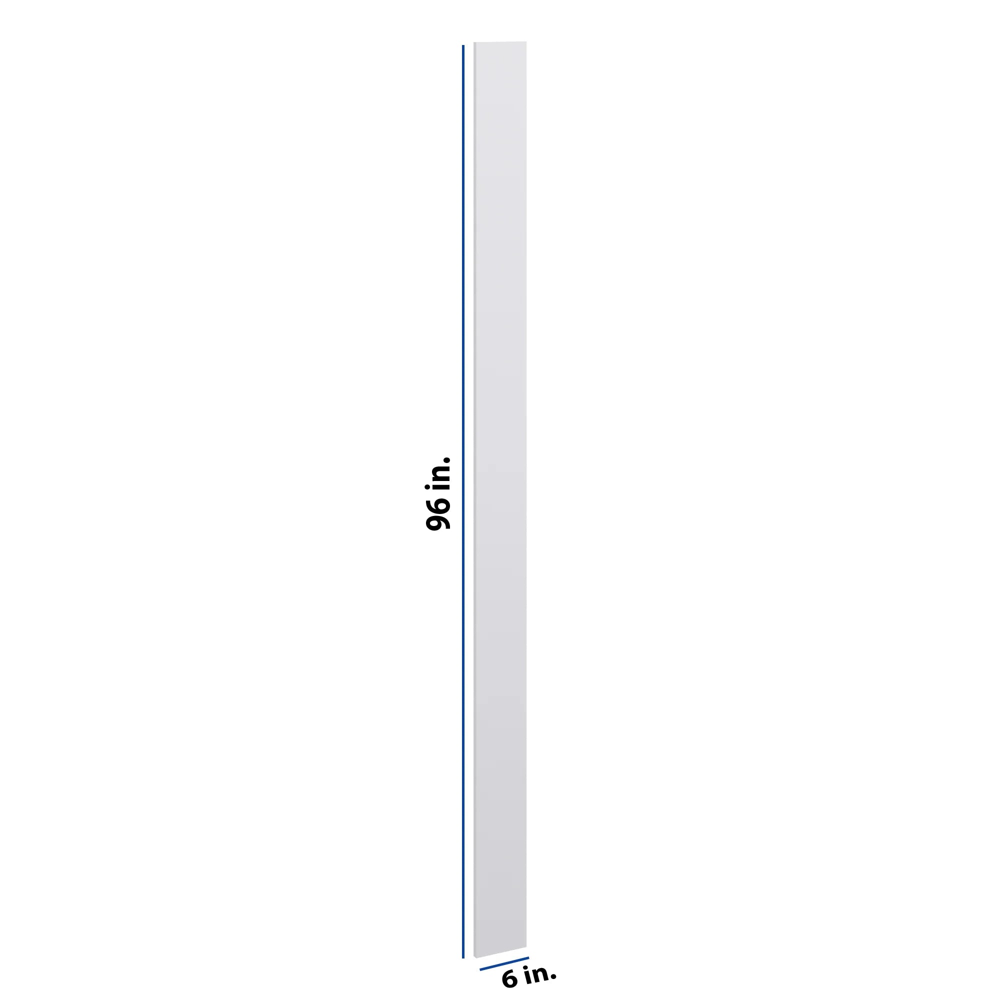 Modernform Cabinet Matte White 6" W X 96" H Tall Filler