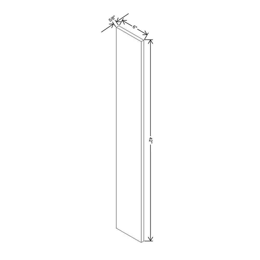 Kitchen Cabinet Distributors Shaker Designer White Wall Filler (6x42)