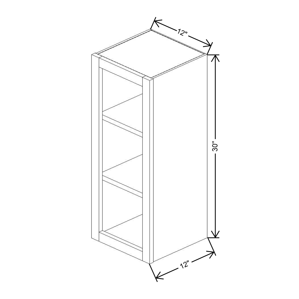 Cubitac Imperial Madison Dusk Wall 12"W X 30"H Finished Interior Cabinet