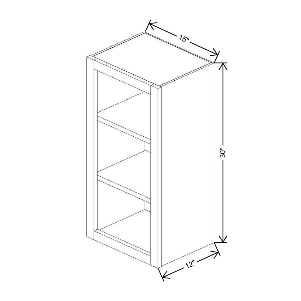 Cubitac Imperial Montclair Sapphire Wall 15"W X 30"H Finished Interior Cabinet