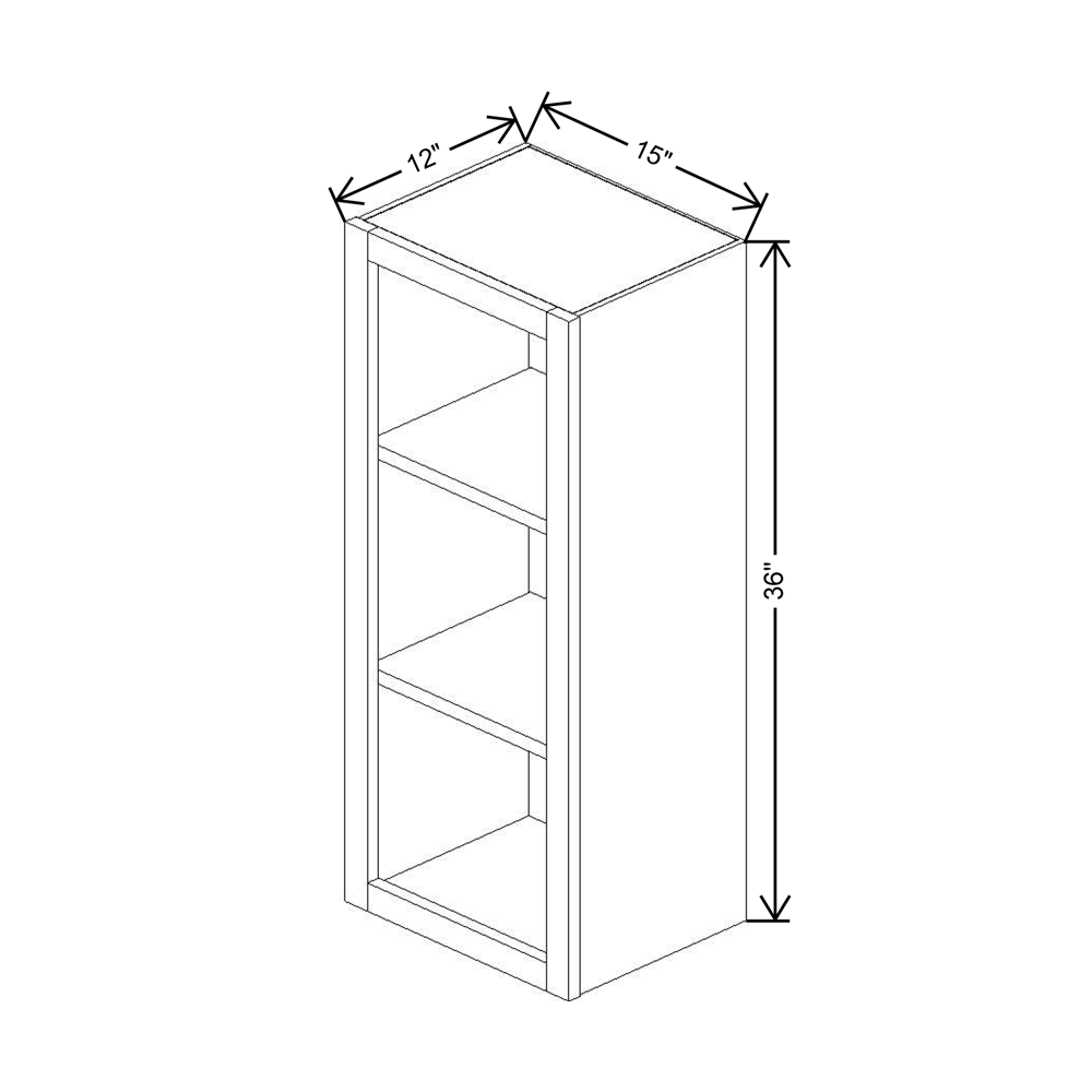 Cubitac Imperial Madison Dusk 15"W X 36"H Finished Interior Wall Cabinet