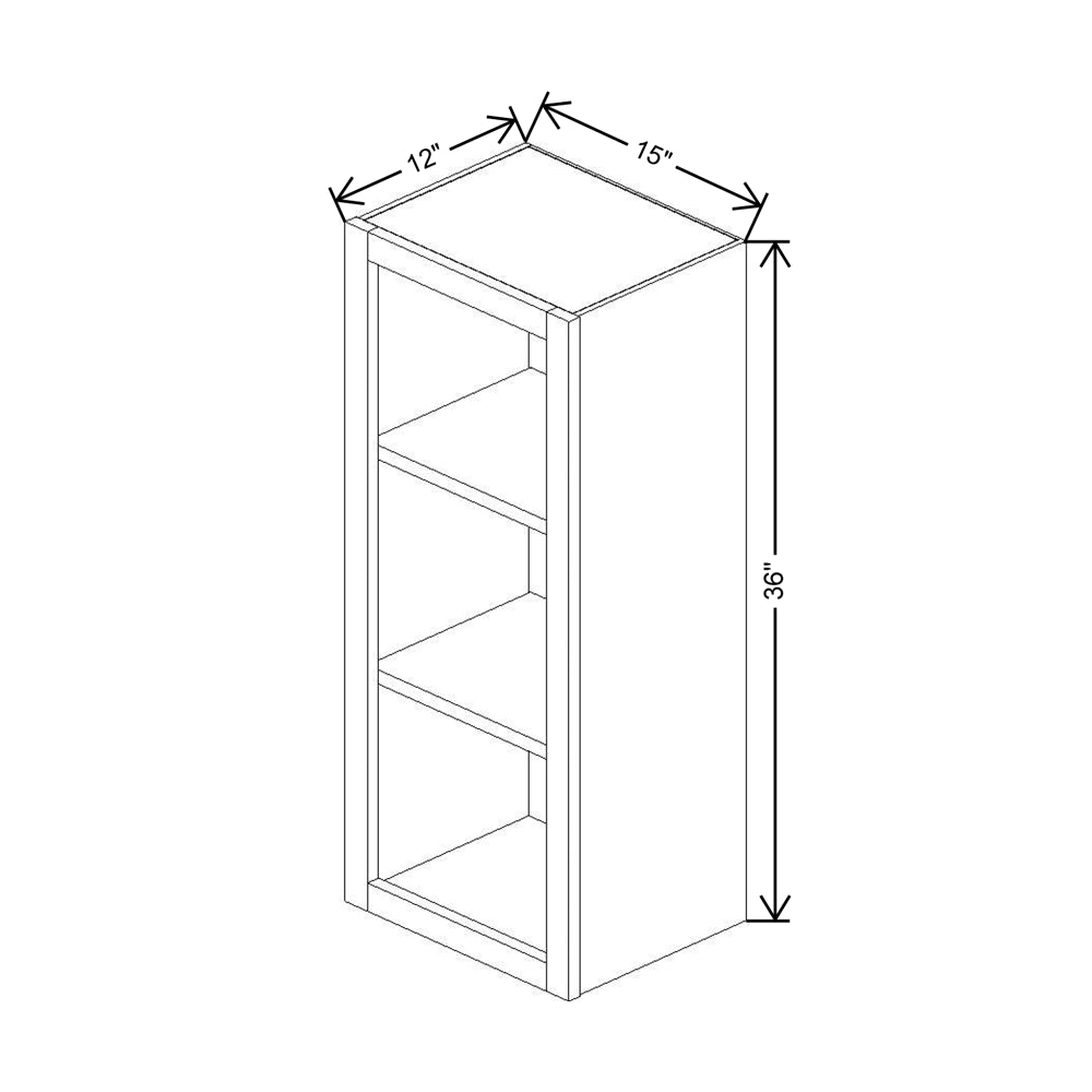 Cubitac Prestige Dover Latte 15" W X 42" H Wall Finished Interior Cabinet