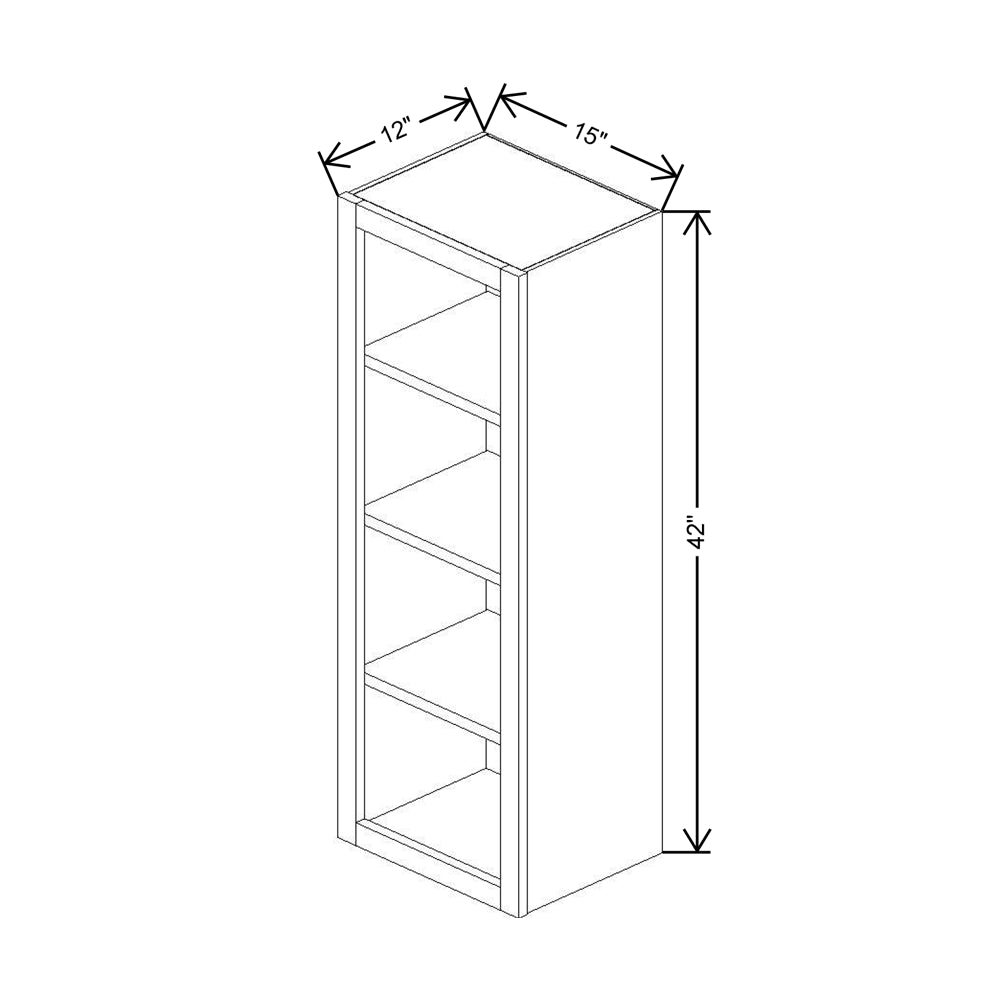 Cubitac Imperial Montclair Sapphire 15"W X 42"H Finished Interior Wall Cabinet