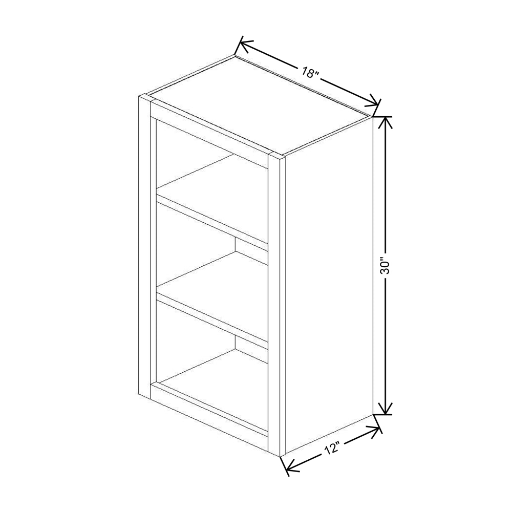 Cubitac Imperial Madison Latte Wall 18"W X 30"H Finished Interior Cabinet