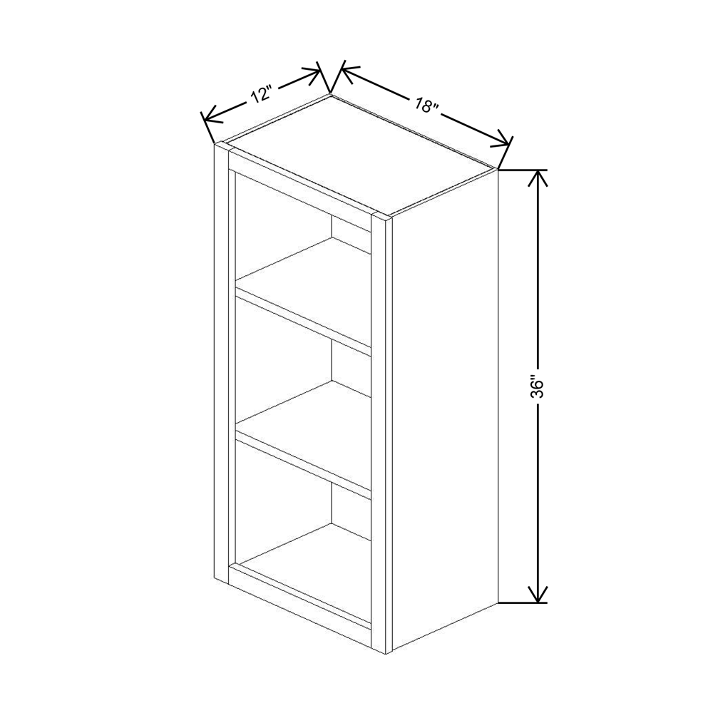 Cubitac Imperial Madison Dusk 18"W X 36"H Finished Interior Wall Cabinet