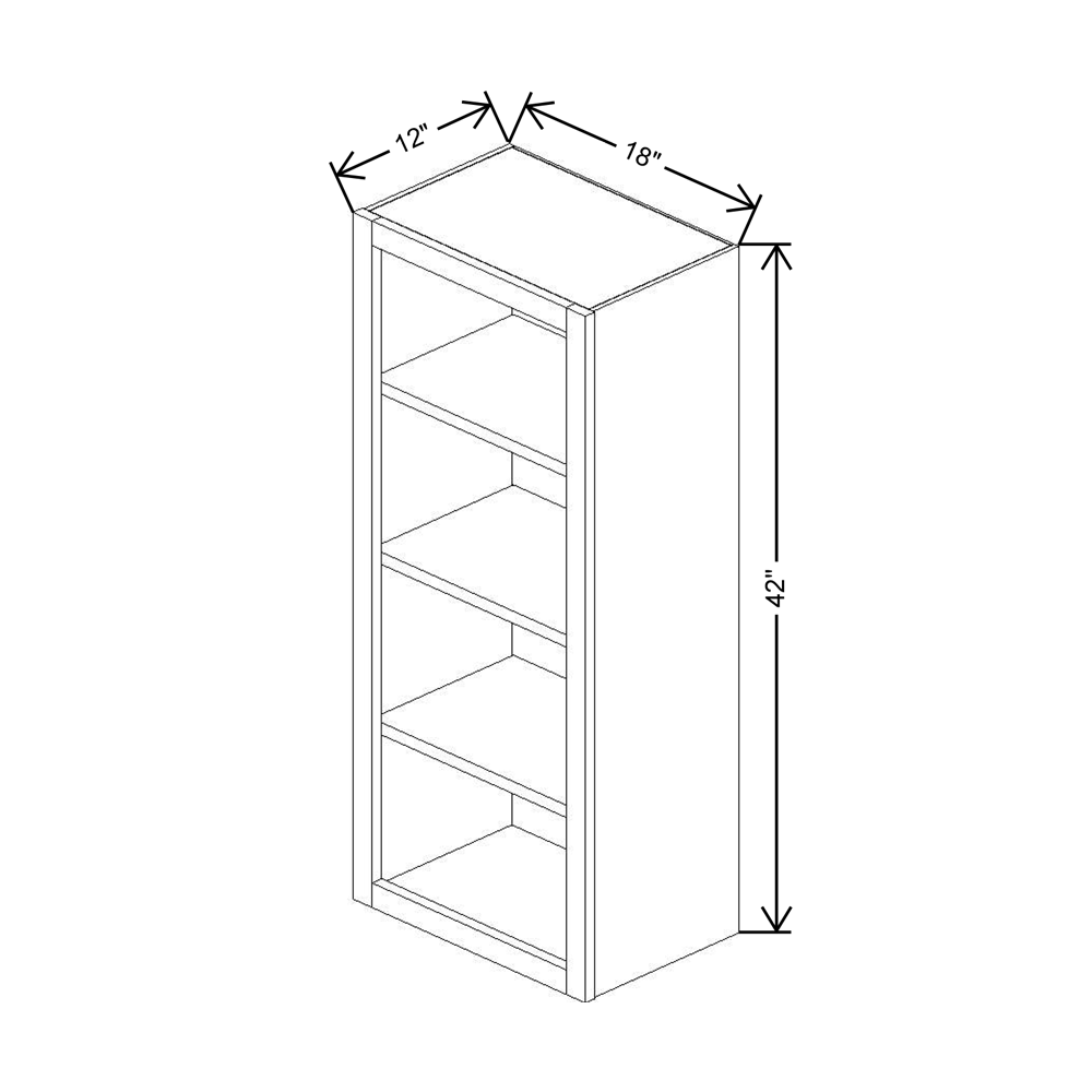 Cubitac Imperial Madison Dusk 18"W X 42"H Finished Interior Wall Cabinet