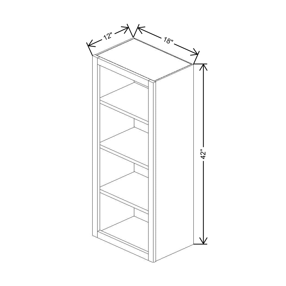 Cubitac Prestige Dover Latte 18" W X 36" H Wall Finished Interior Cabinet