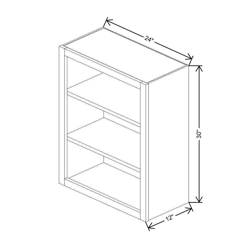 Cubitac Imperial Montclair Sapphire Wall 24"W X 30"H Finished Interior Cabinet