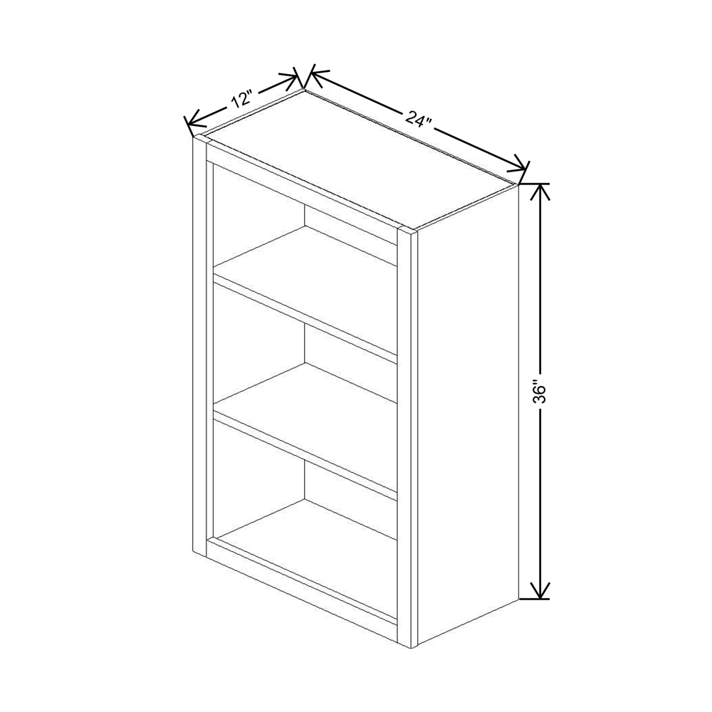 Cubitac Imperial Madison Dusk 24"W X 36"H Finished Interior Wall Cabinet