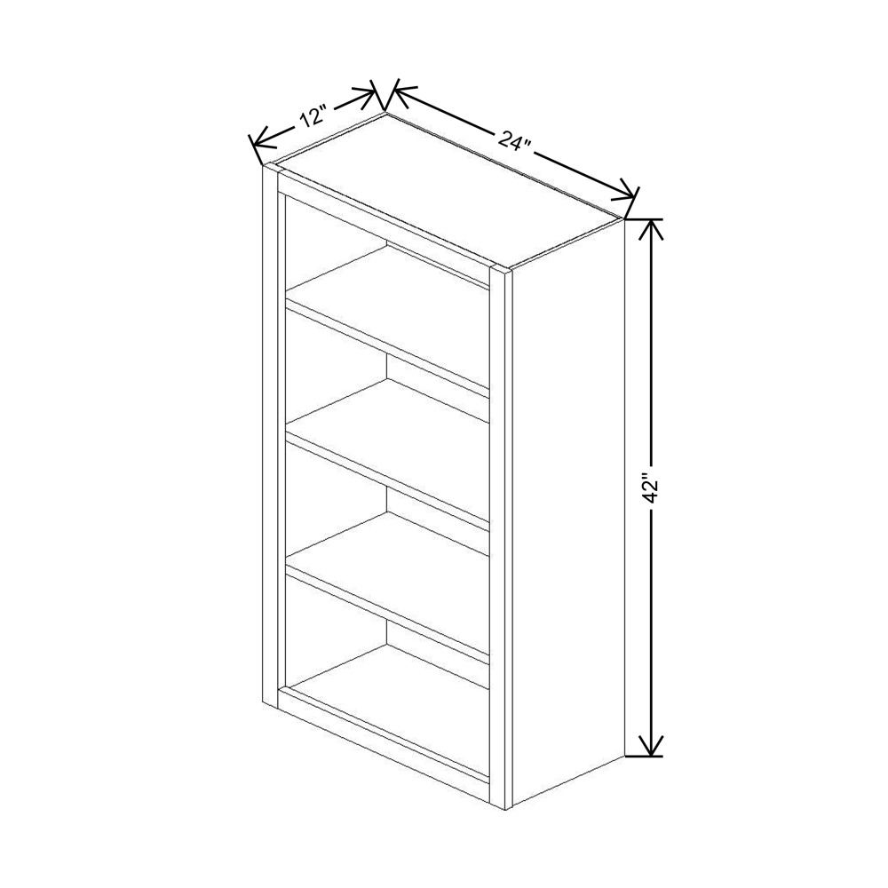 Cubitac Imperial Madison Dusk 24"W X 42"H Finished Interior Wall Cabinet