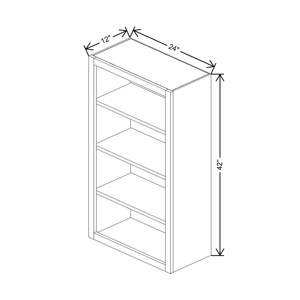 Cubitac Prestige Dover Latte 24" W X 36" H Wall Finished Interior Cabinet