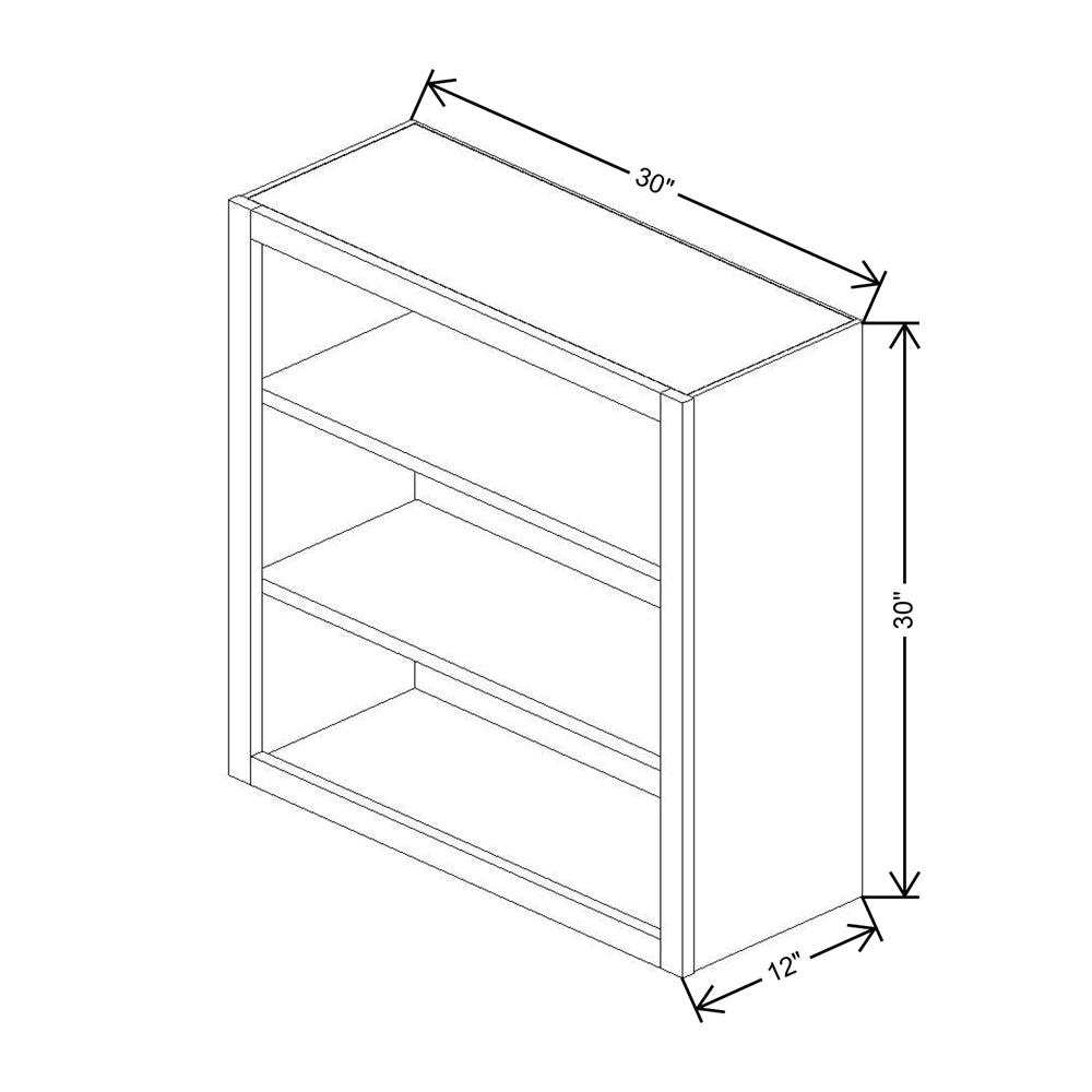 Cubitac Imperial Montclair Sapphire Wall 30"W X 30"H Finished Interior Cabinet