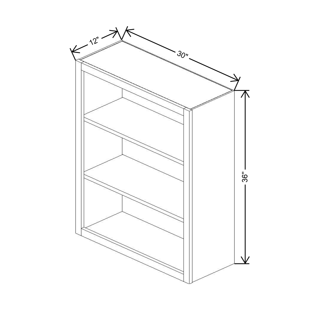 Cubitac Imperial Madison Dusk 30"W X 36"H Finished Interior Wall Cabinet