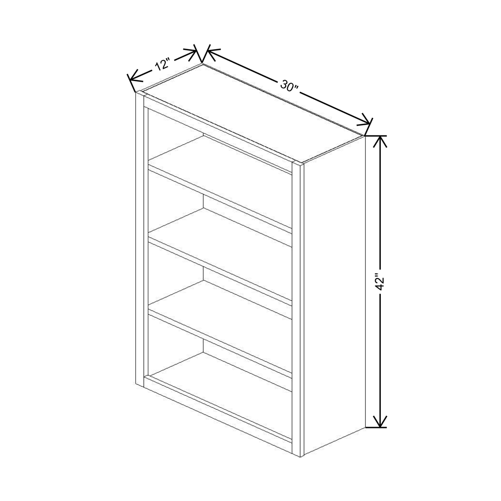 Cubitac Imperial Madison Dusk 30"W X 42"H Finished Interior Wall Cabinet