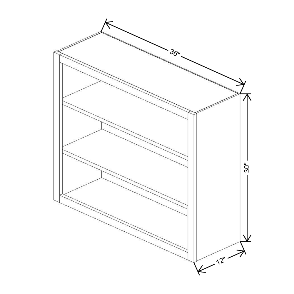 Cubitac Imperial Montclair Sapphire Wall 36"W X 30"H Finished Interior Cabinet