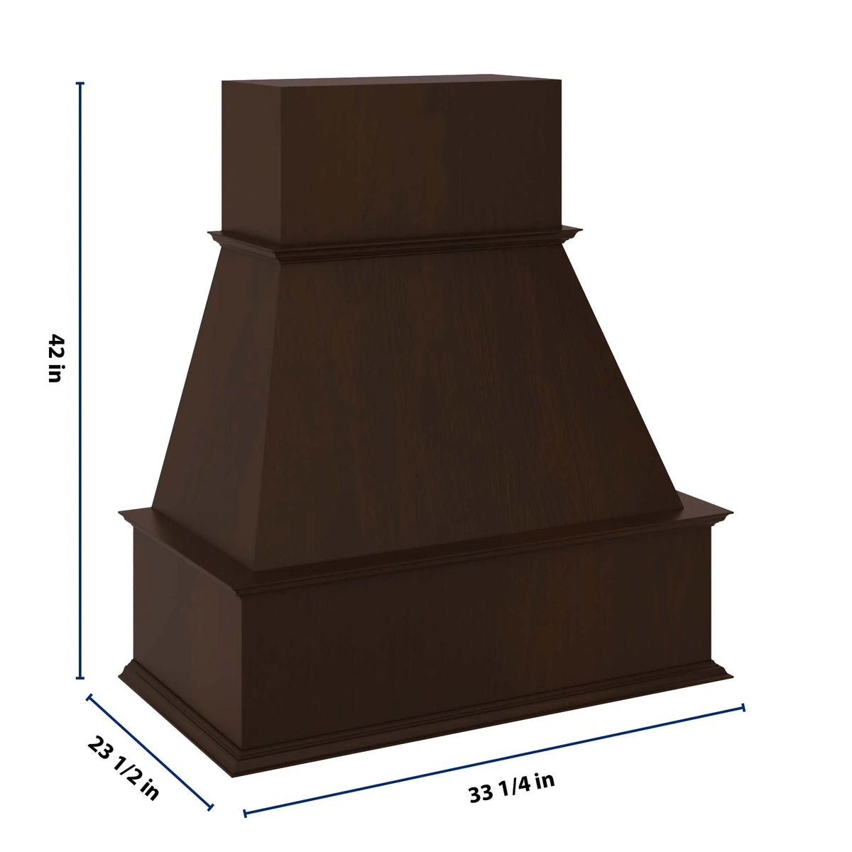 CNC Luxor 5-Piece Espresso 36" W Traditional Wood Hood