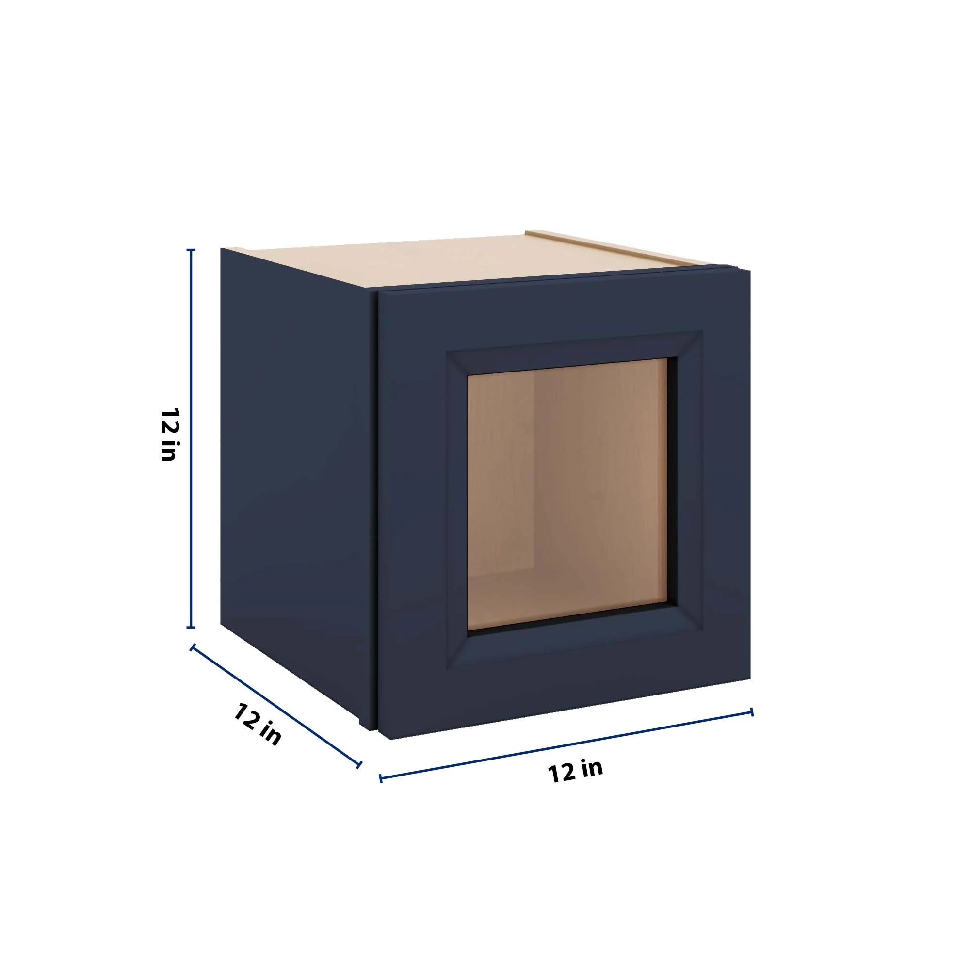 J&K Naval B7 Wall Glass Cabinet - 12" W x 12" H (No Glass Insert)