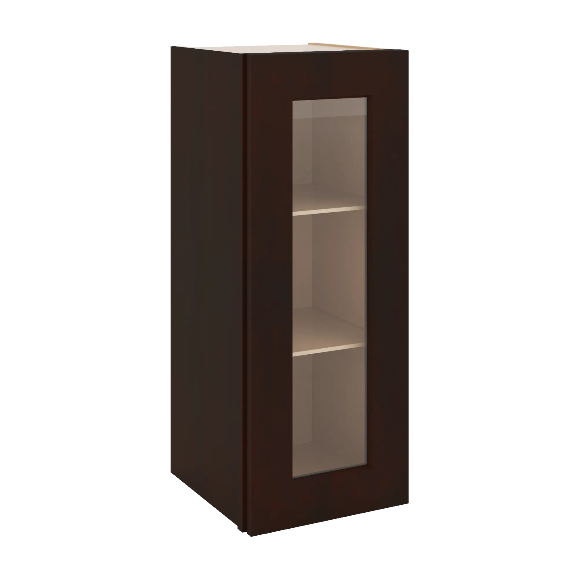 J&K Java Coffee S1 Wall Glass Cabinet - 12" W x 30" H (No Glass Insert)
