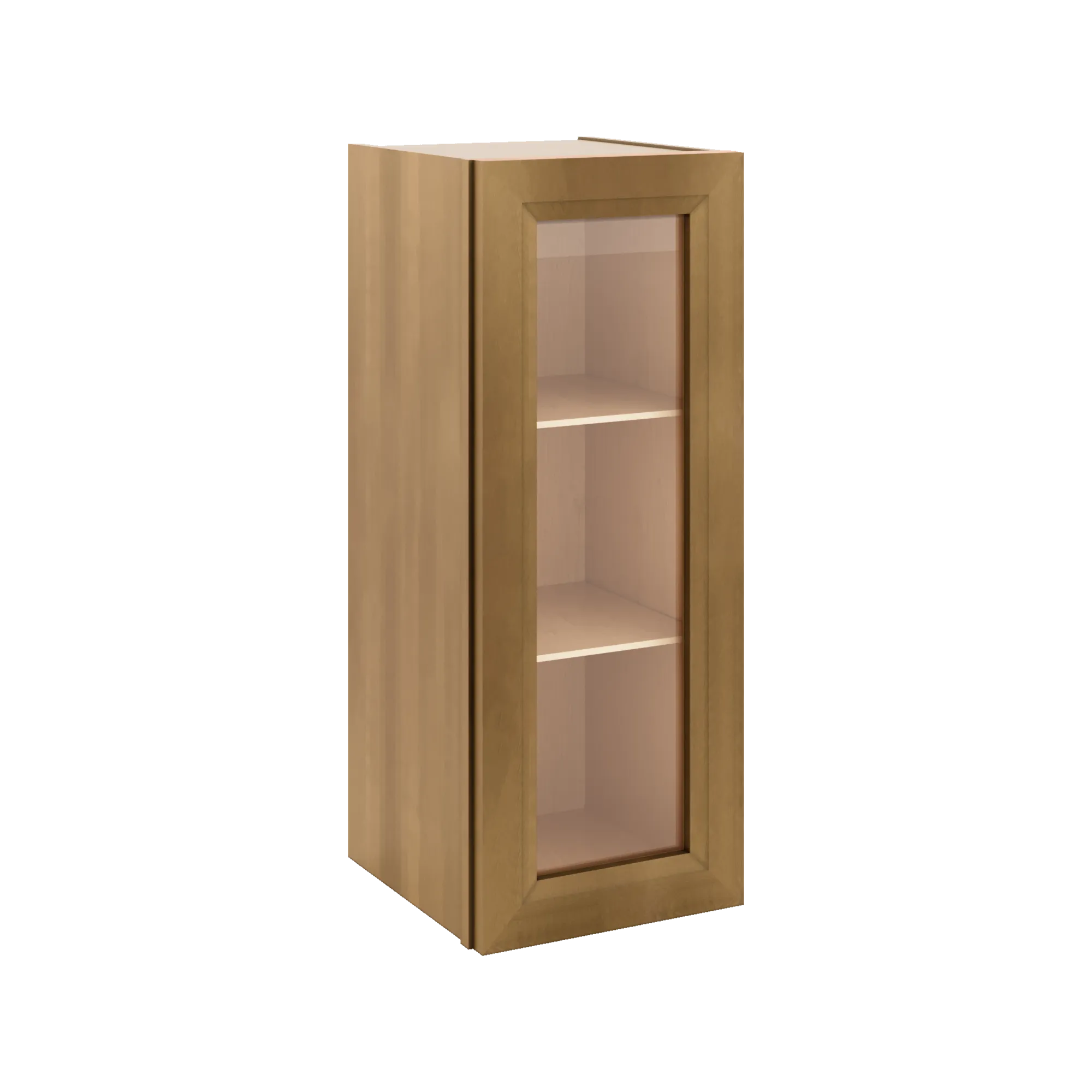 J&K Butterscotch B8 Wall Glass Cabinet - 12" W x 30" H (No Glass Insert)