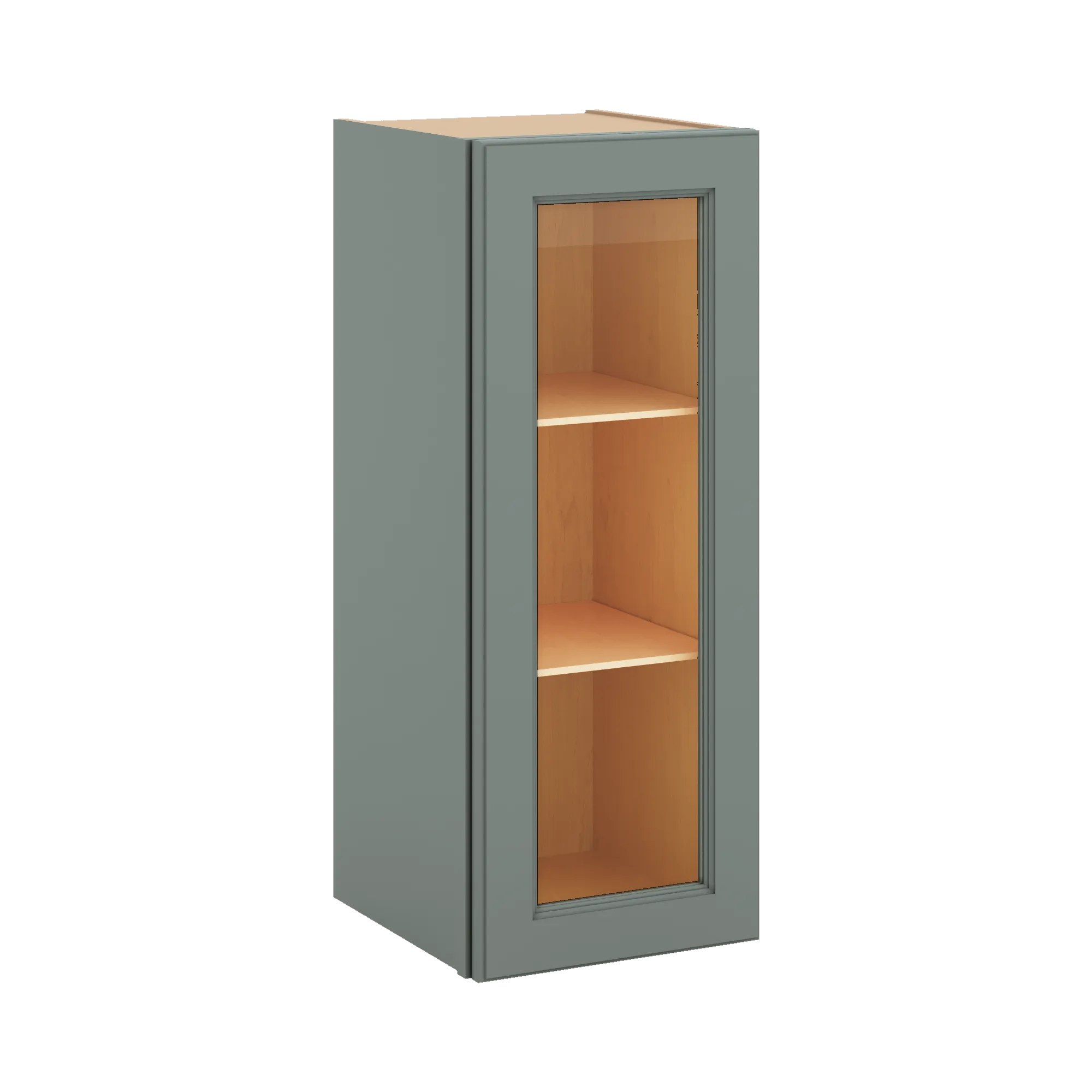 J&K Sage E3 Wall Glass Cabinet - 12" W x 30" H (No Glass Insert)