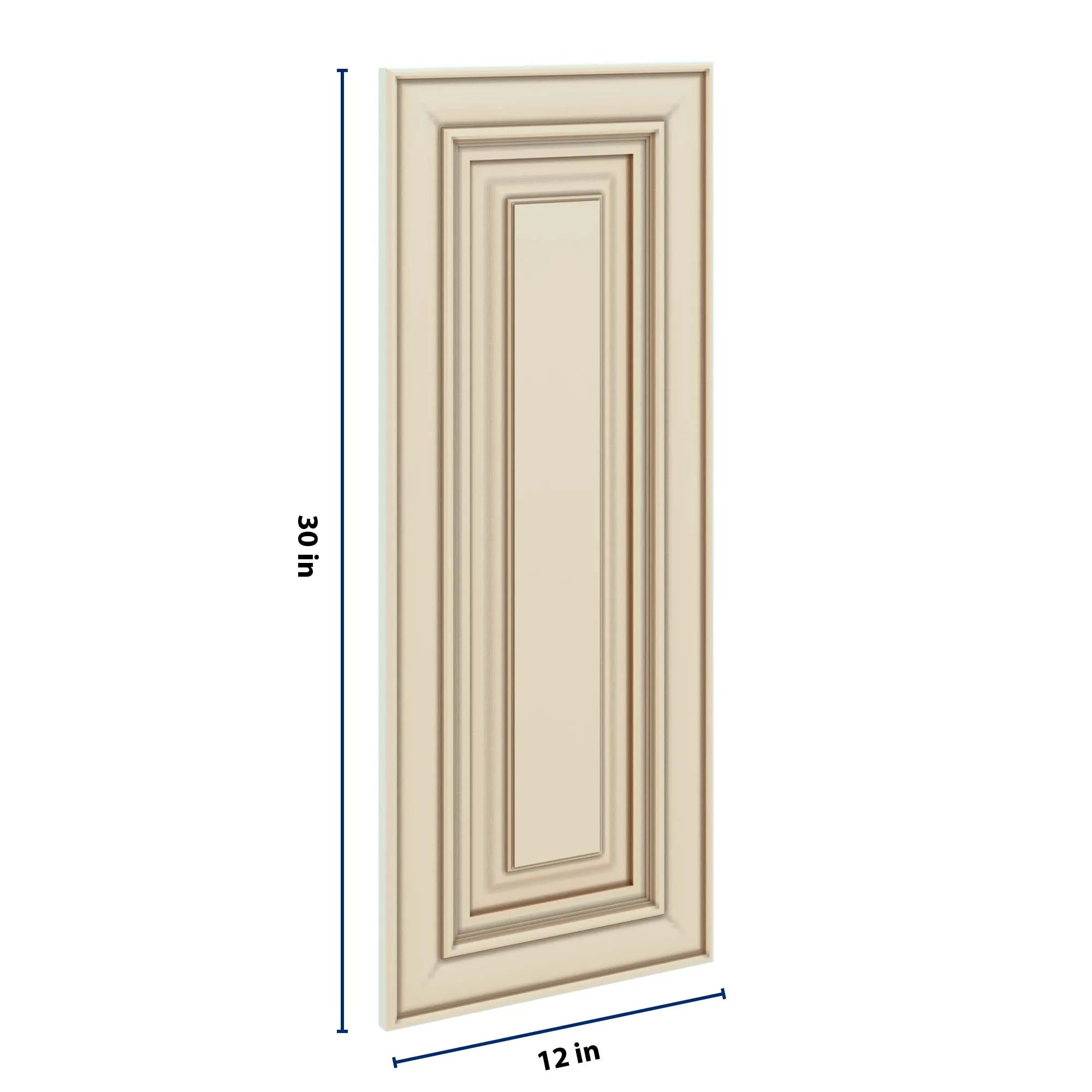 J&K Creme Glazed A7 Dummy Insert Door Panel 12" W x 30" H