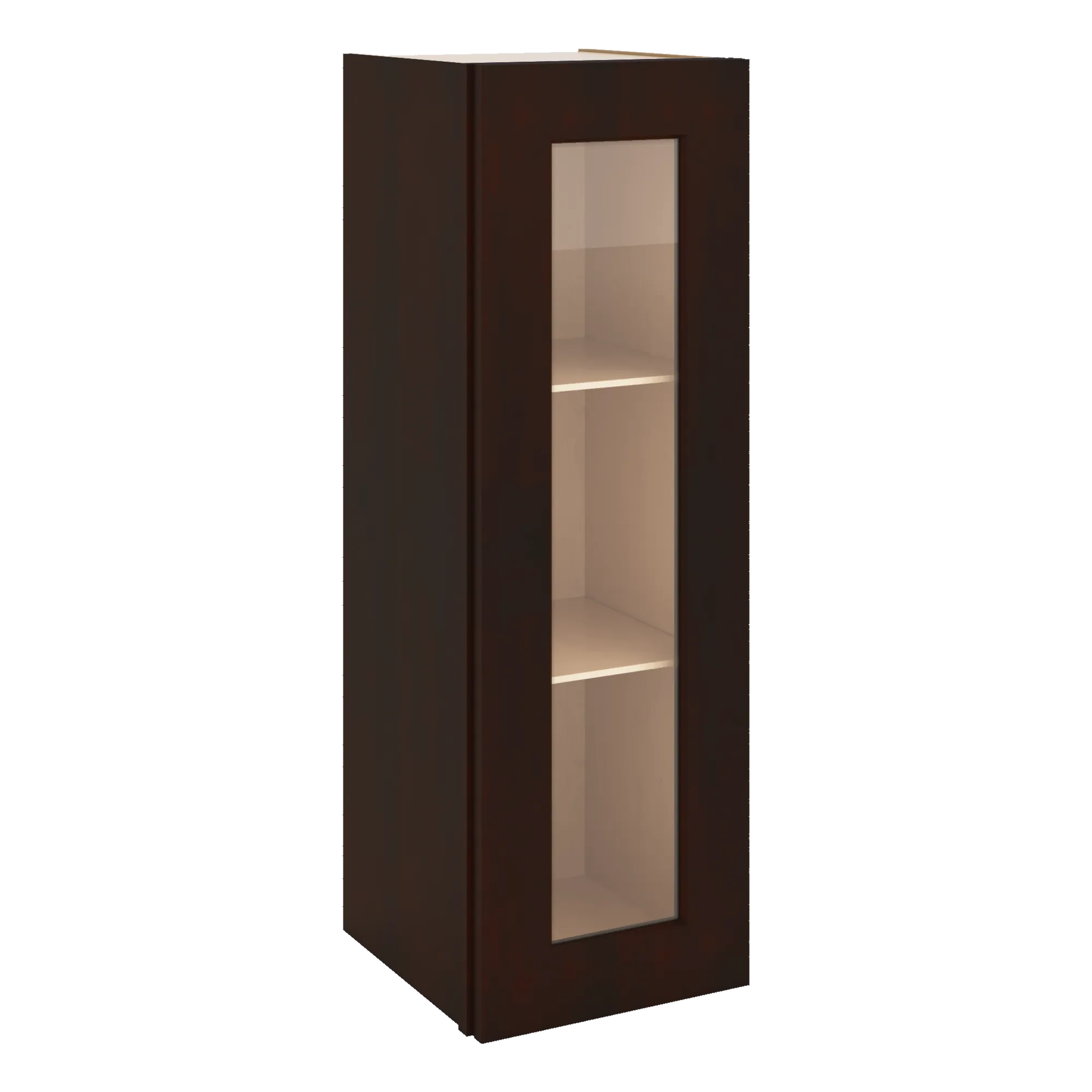 J&K Java Coffee S1 Wall Glass Cabinet - 12" W x 36" H (No Glass Insert)