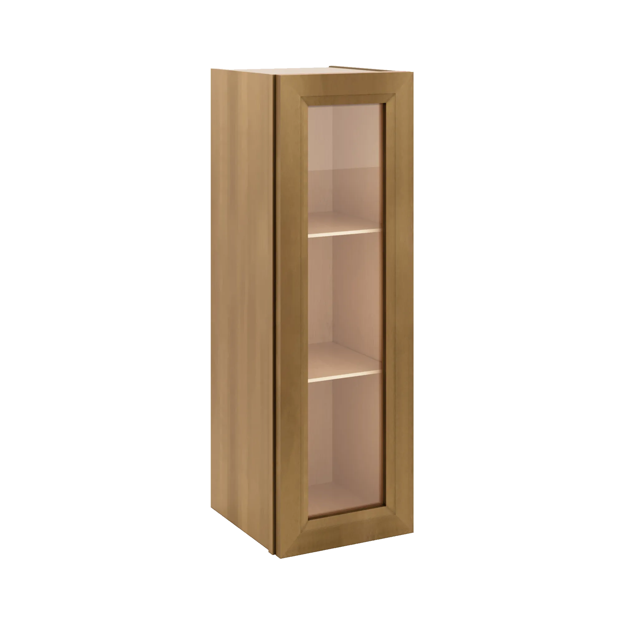 J&K Butterscotch B8 Wall Glass Cabinet - 12" W x 36" H (No Glass Insert)