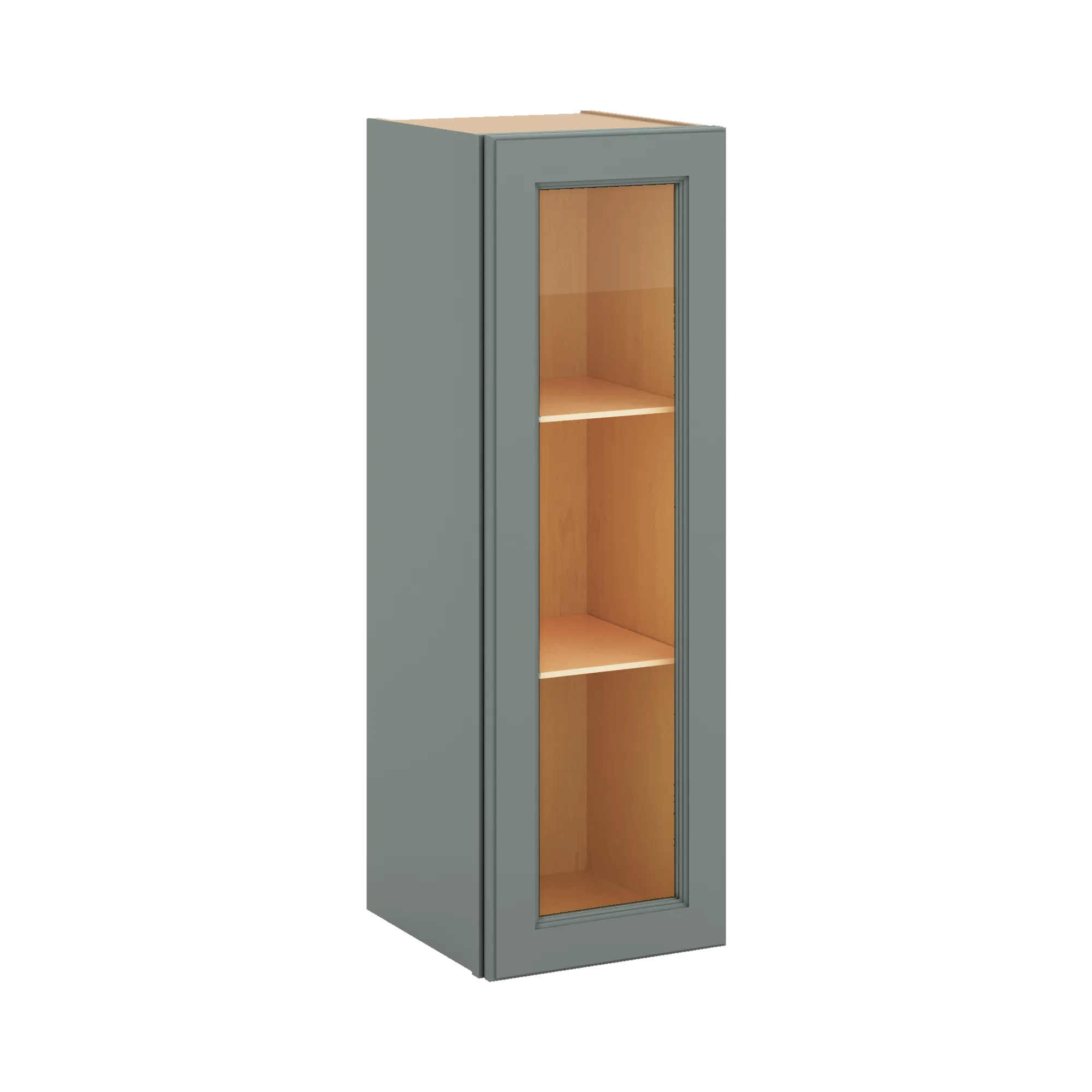 J&K Sage E3 Wall Glass Cabinet - 12" W x 36" H (No Glass Insert)
