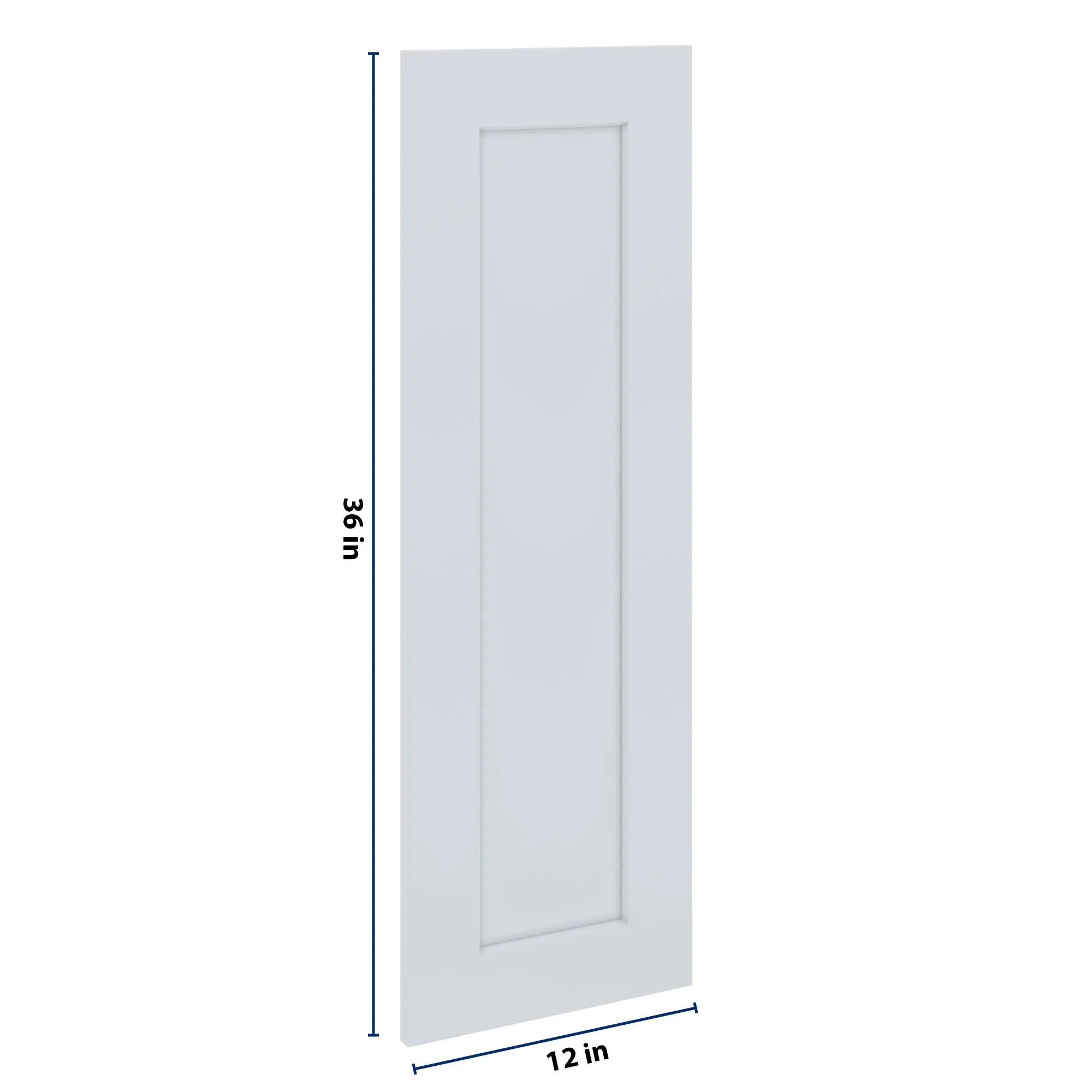 J&K White Shaker S8 Dummy Insert Door Panel 12" W x 36" H