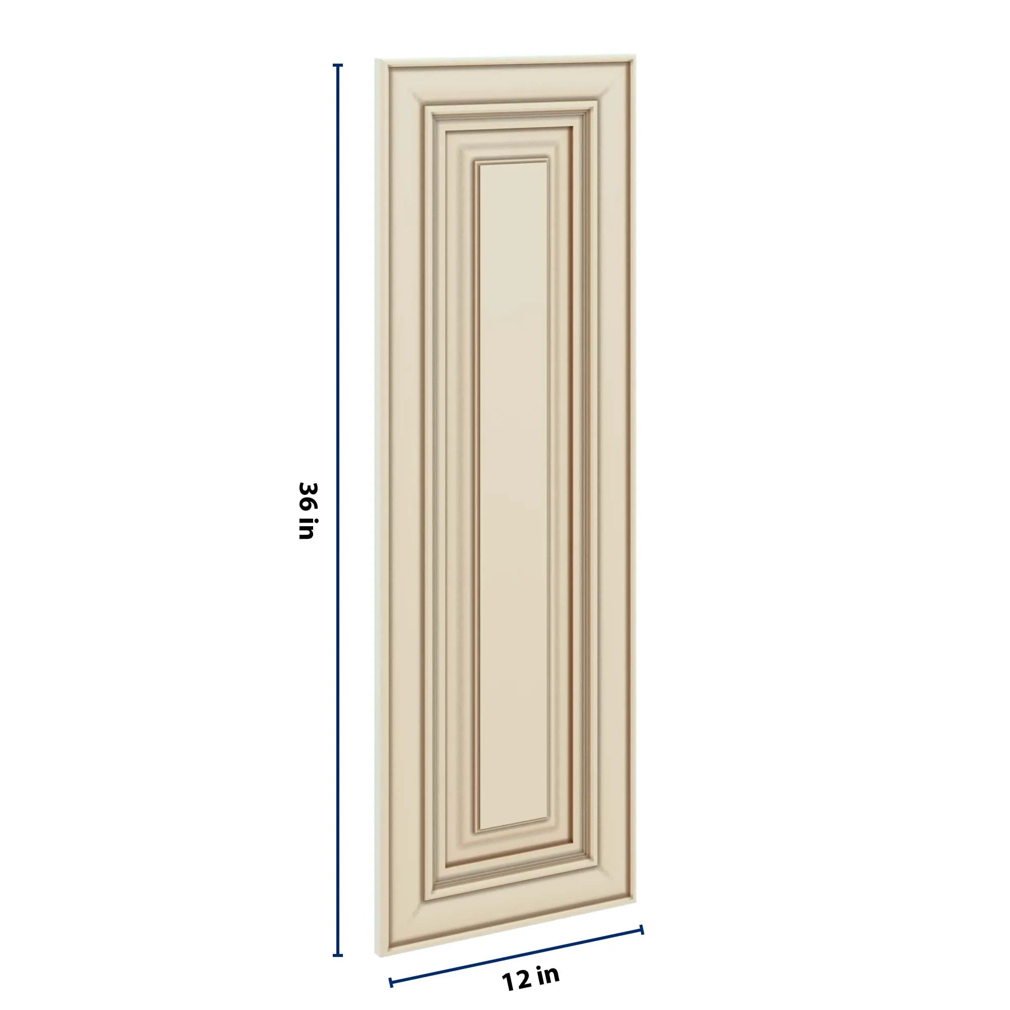 J&K Creme Glazed A7 Dummy Insert Door Panel 12" W x 36" H