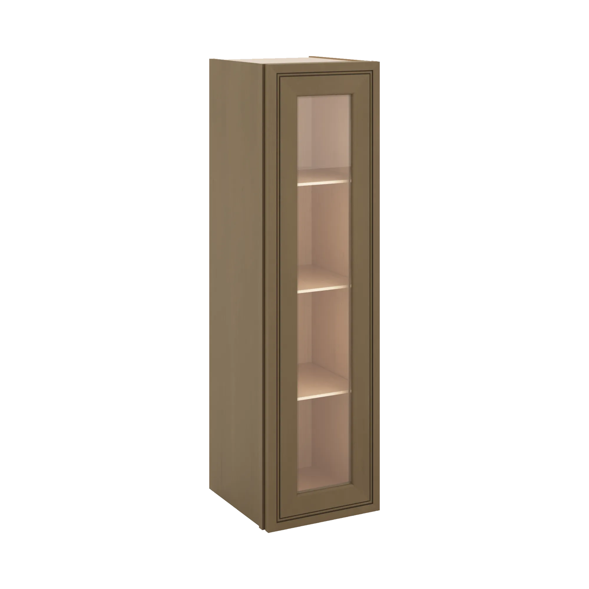 J&K Hazel H8 Wall Glass Cabinet - 12" W x 42" H (No Glass Insert)