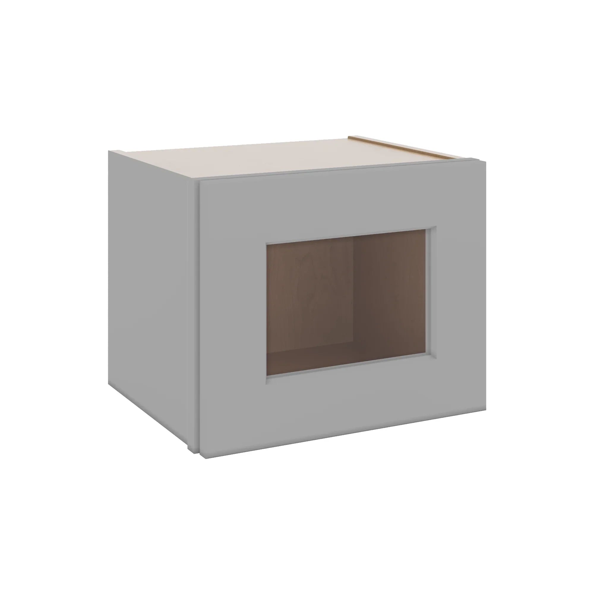 J&K Castle Grey S5 Wall Glass Cabinet - 15" W x 12" H (No Glass Insert)