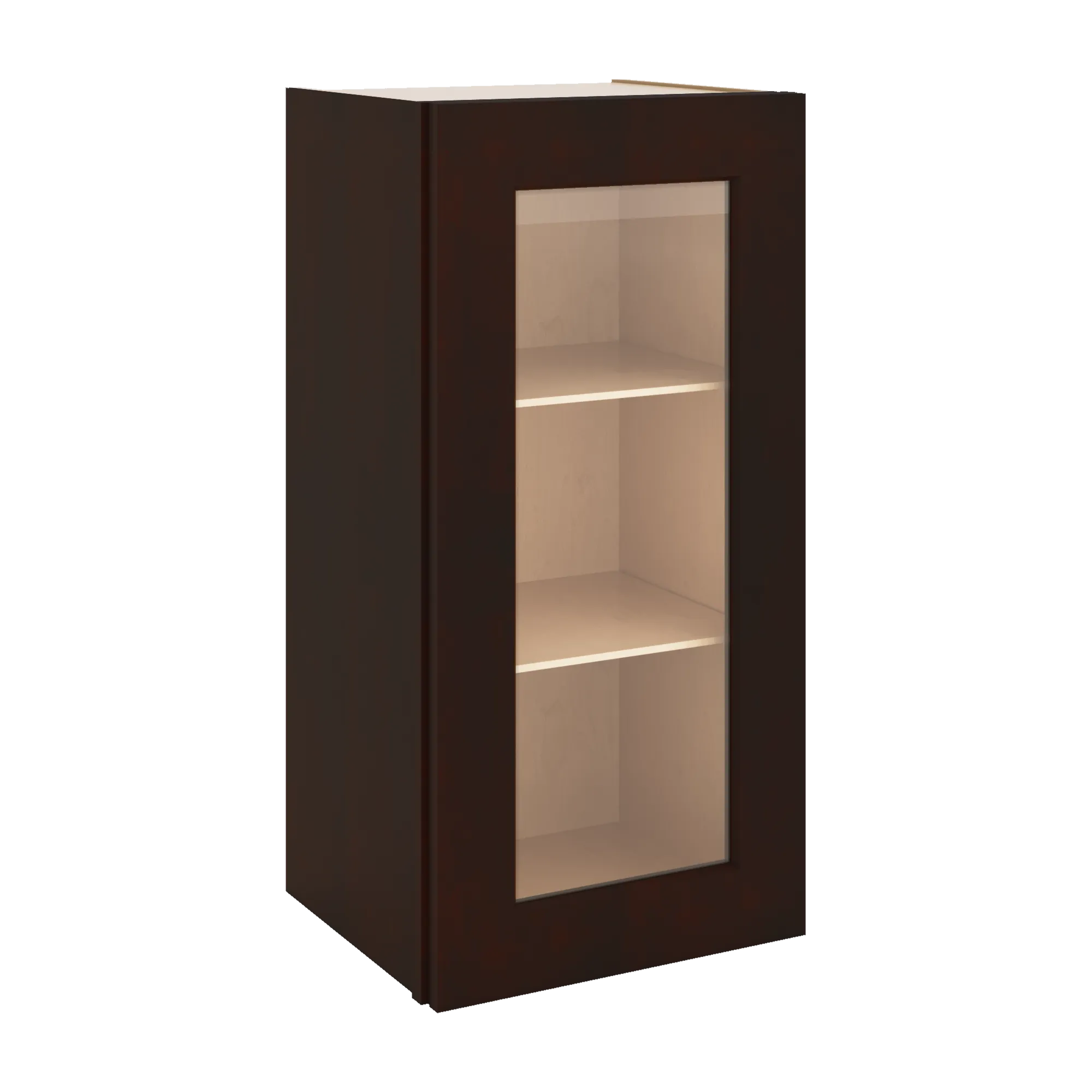 J&K Java Coffee S1 Wall Glass Cabinet - 15" W x 30" H (No Glass Insert)
