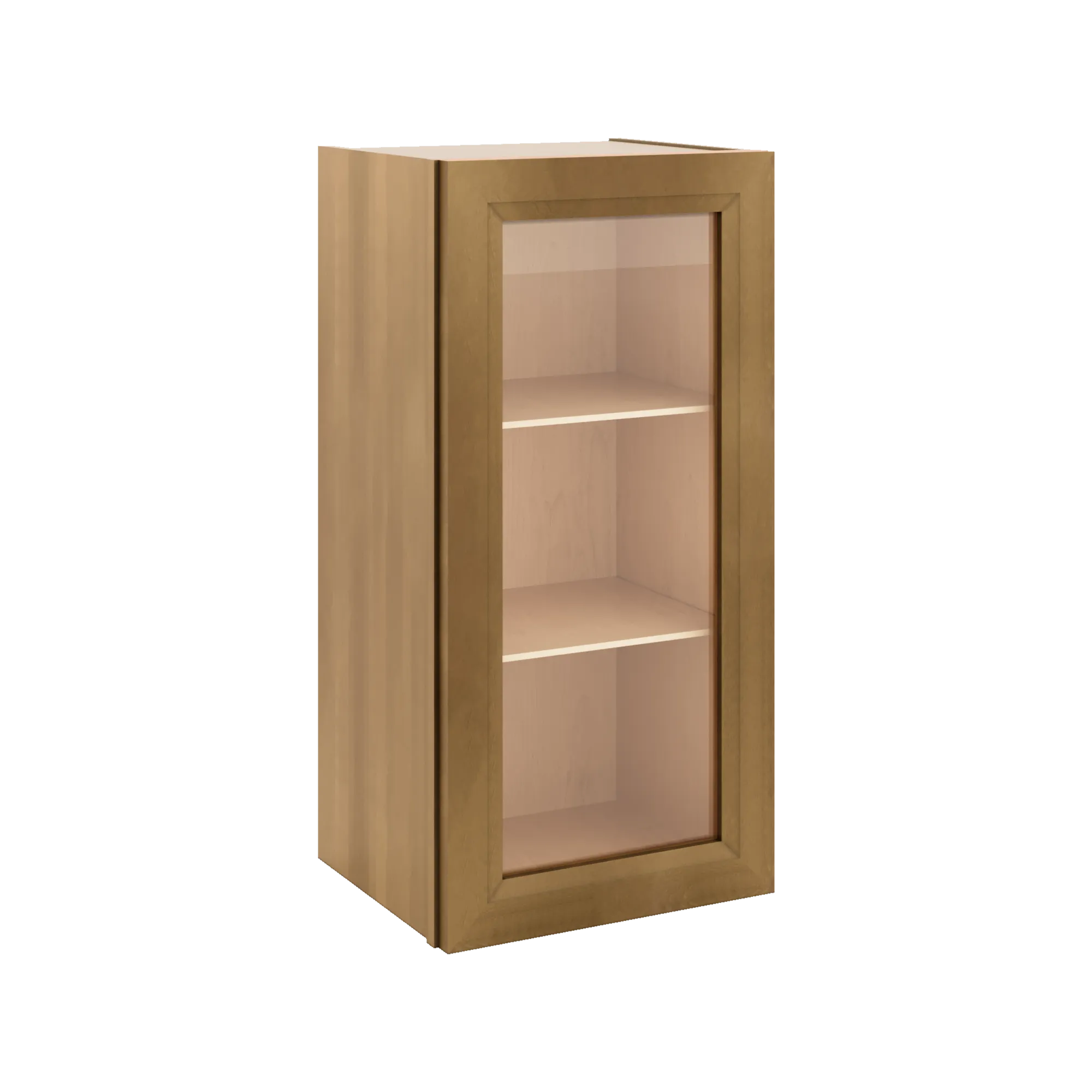 J&K Butterscotch B8 Wall Glass Cabinet - 15" W x 30" H (No Glass Insert)