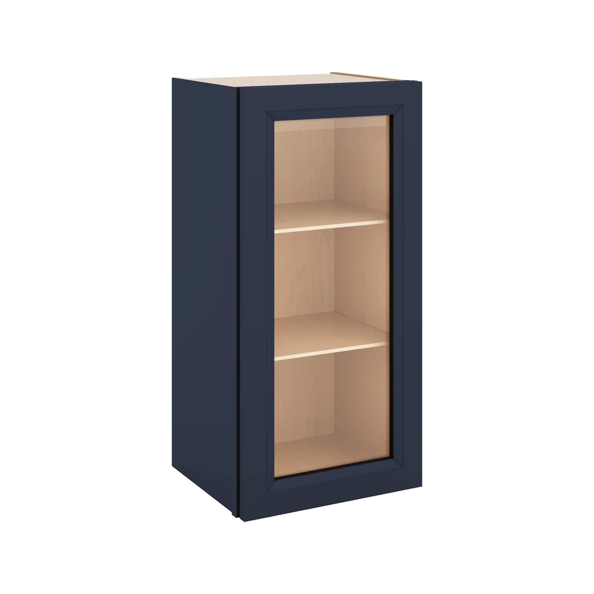 J&K Naval B7 Wall Glass Cabinet - 15" W x 30" H (No Glass Insert)