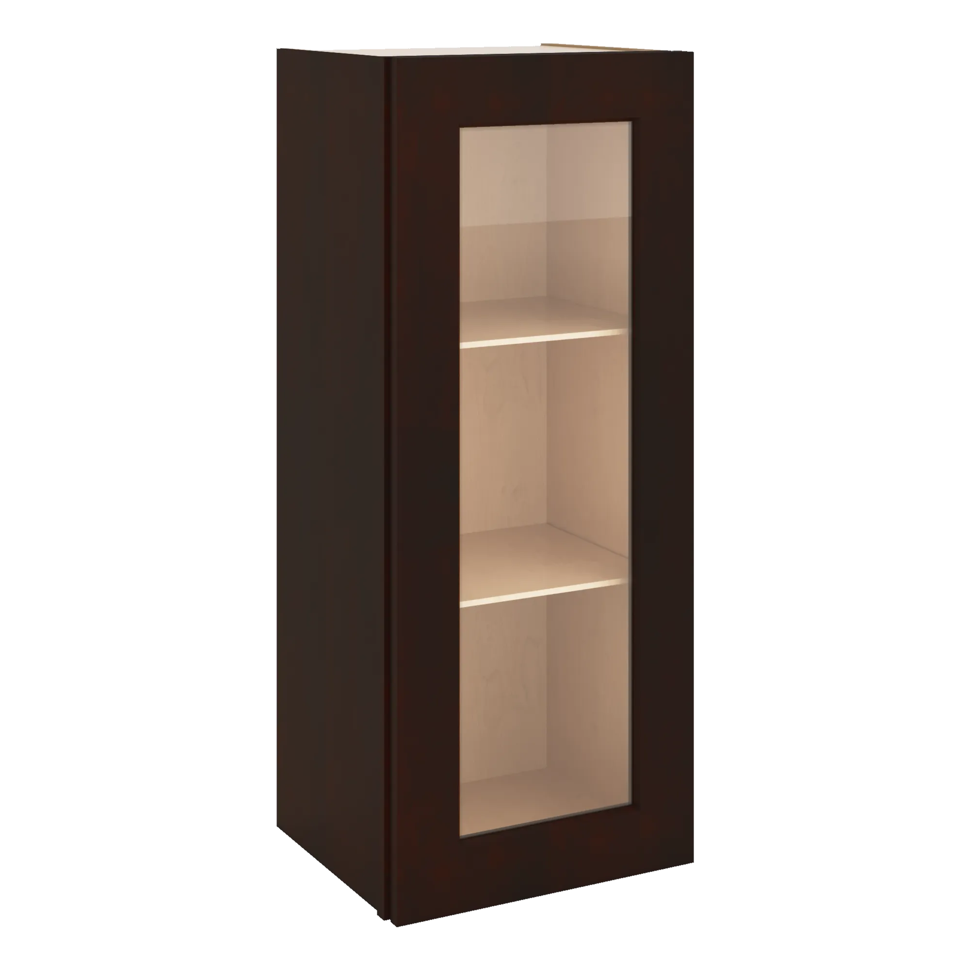 J&K Java Coffee S1 Wall Glass Cabinet - 15" W x 36" H (No Glass Insert)