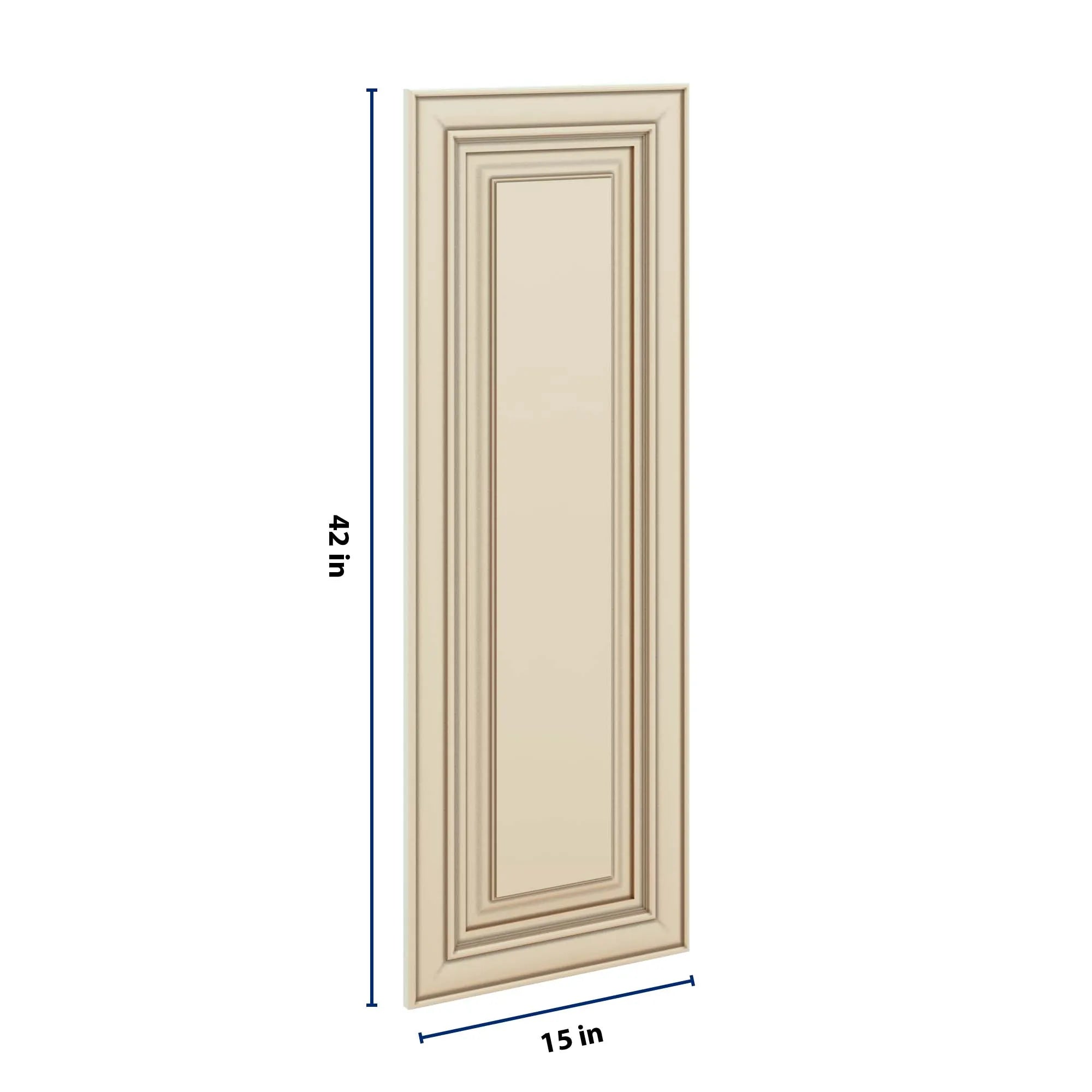 J&K Creme Glazed A7 Dummy Insert Door Panel 15" W x 42" H