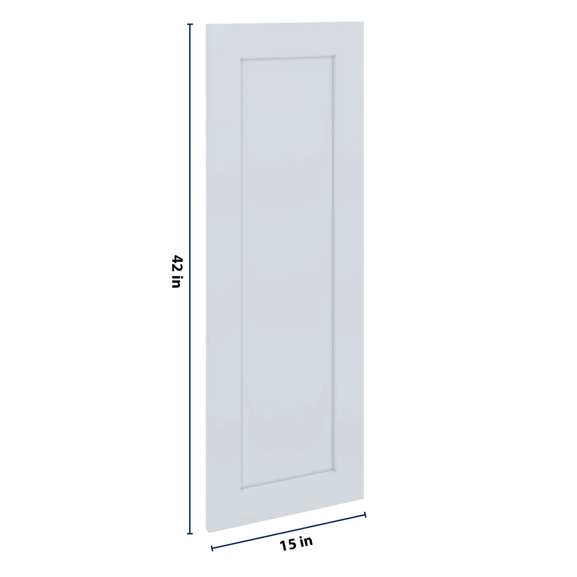 J&K White Shaker S8 Dummy Insert Door Panel 15" W x 42" H